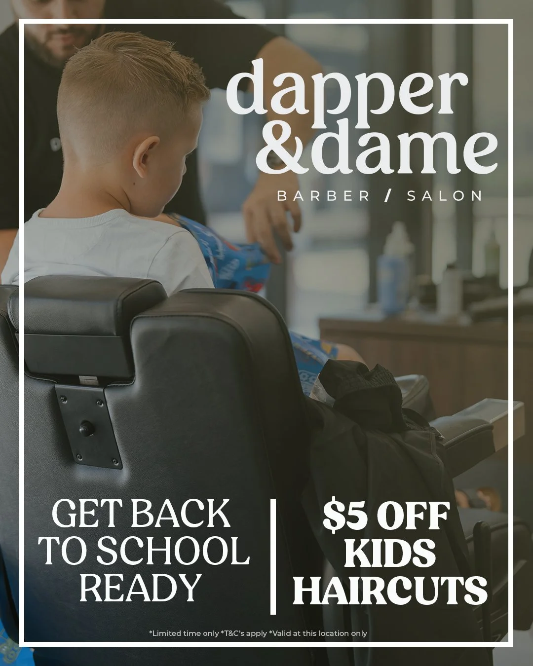 $5 off Kids Haircuts at Dapper & Dame