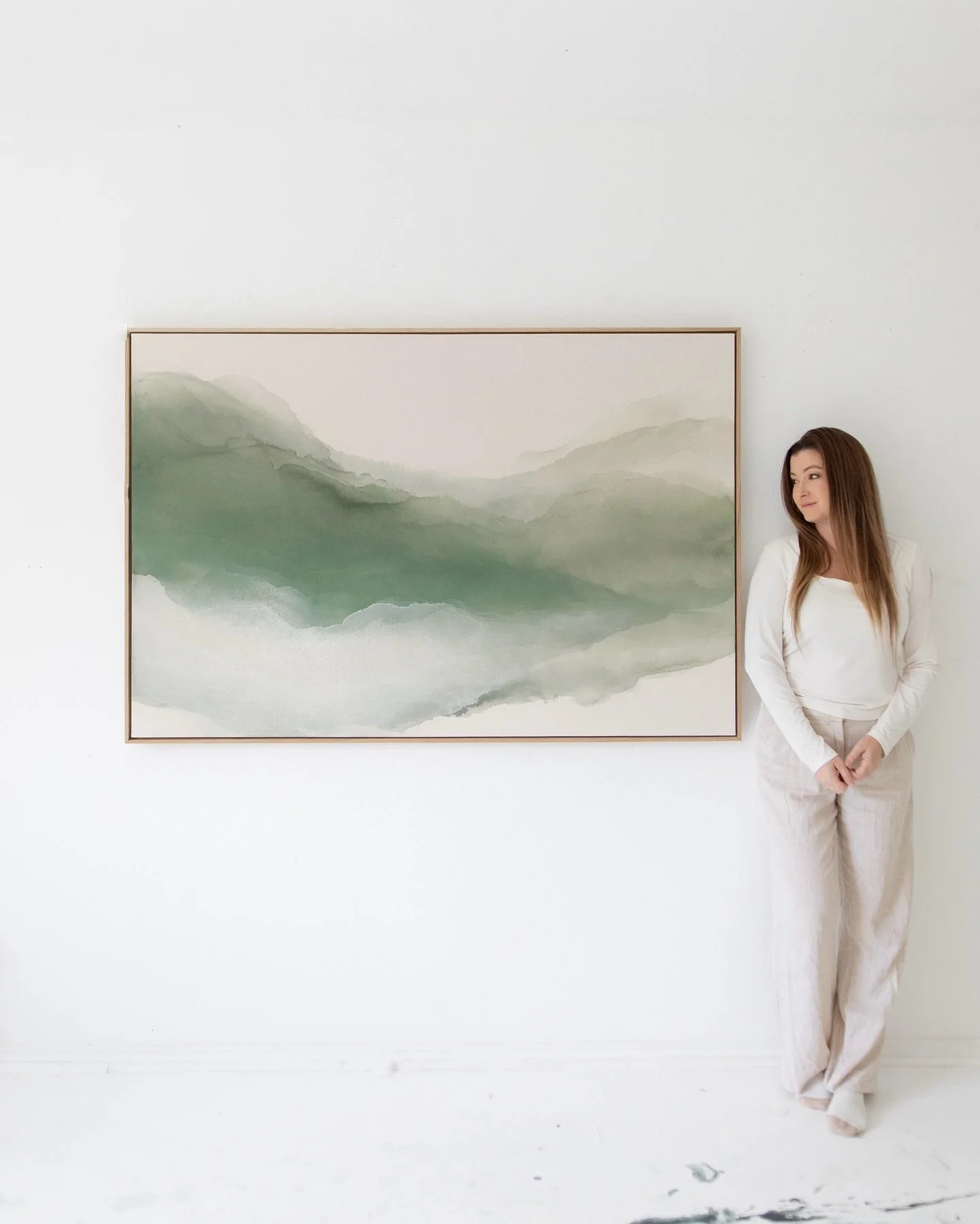 This piece reminded me to pause &mdash; to soften, to notice what&rsquo;s right here, and to breathe a little deeper.

&lsquo;Where Time Softens&rsquo; | 40x60in 

It will be part of my collection releasing next week, Wed. October 15th. 🤍

This will