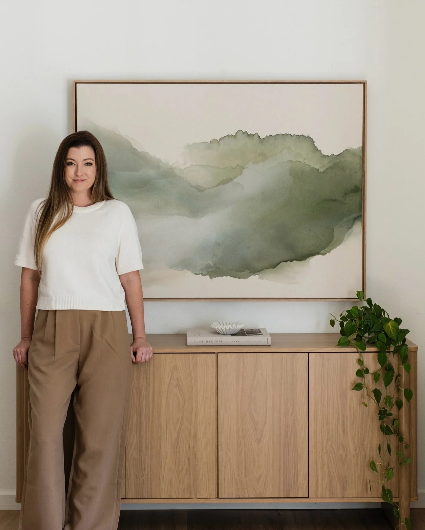 The piece that inspired my latest collection. Born from a need of solace, sometimes my art is created from what I see and feel in the moment, but this painting was different. It was created from what I needed; respite, and a soft place to land. 

I f