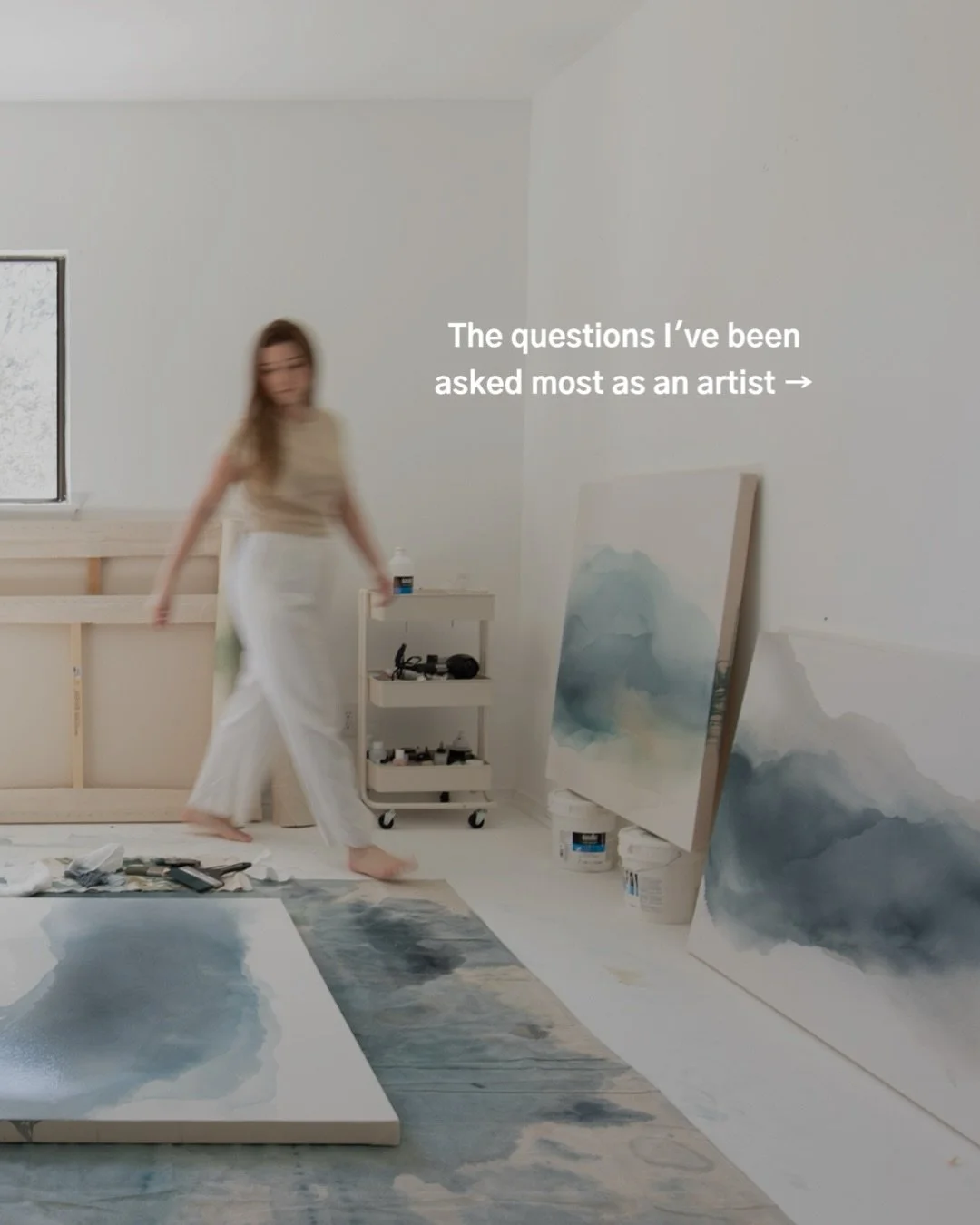 Answering them all.🫶

It&rsquo;s been such an incredible journey through the years and every now and then I love pausing for a moment to take it all in. 

Let me know if there&rsquo;s any I missed 🤍

#moderartist #artiststudio #abstractart #contemp