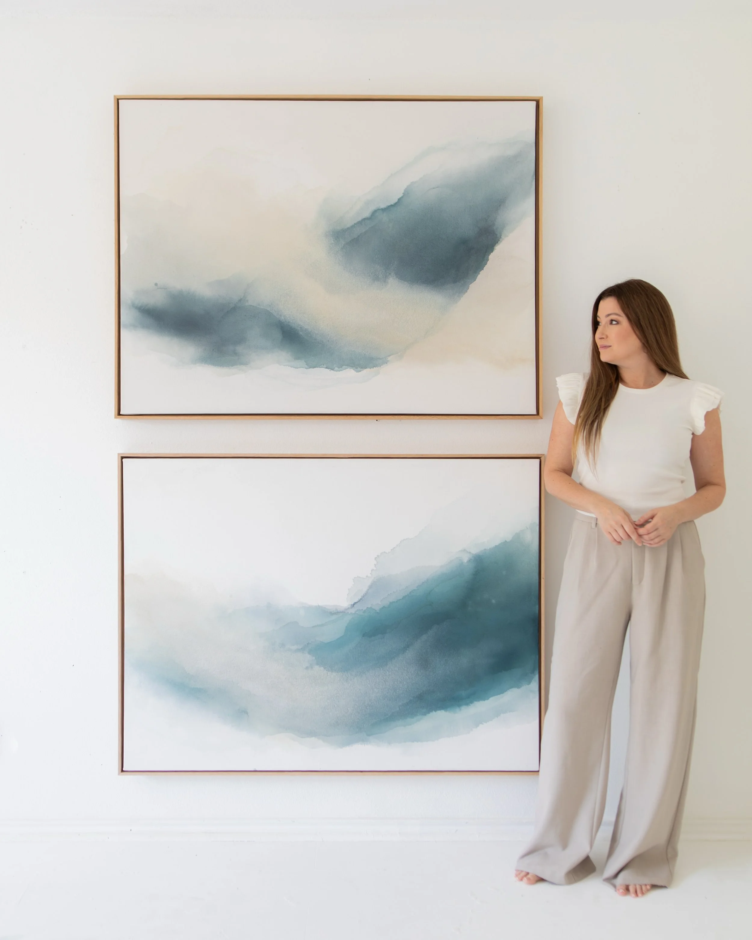 My work is an act of boldness and restraint, both are needed in my practice.

There is a delicate balance of knowing when to pause, and when I need to have the courage to take a chance. 

Nothing can be too perfect because water rarely forms a straig
