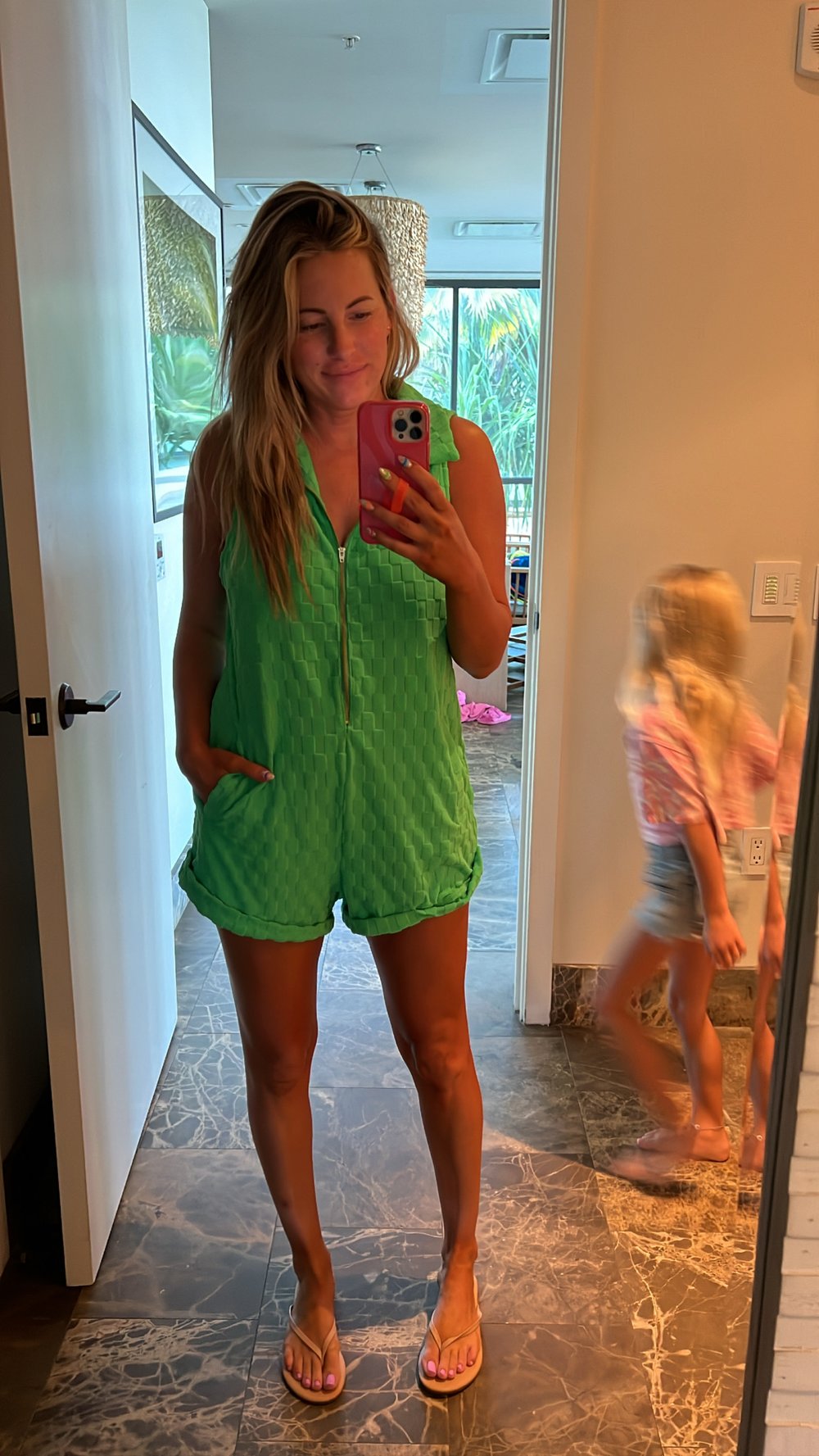 green romper