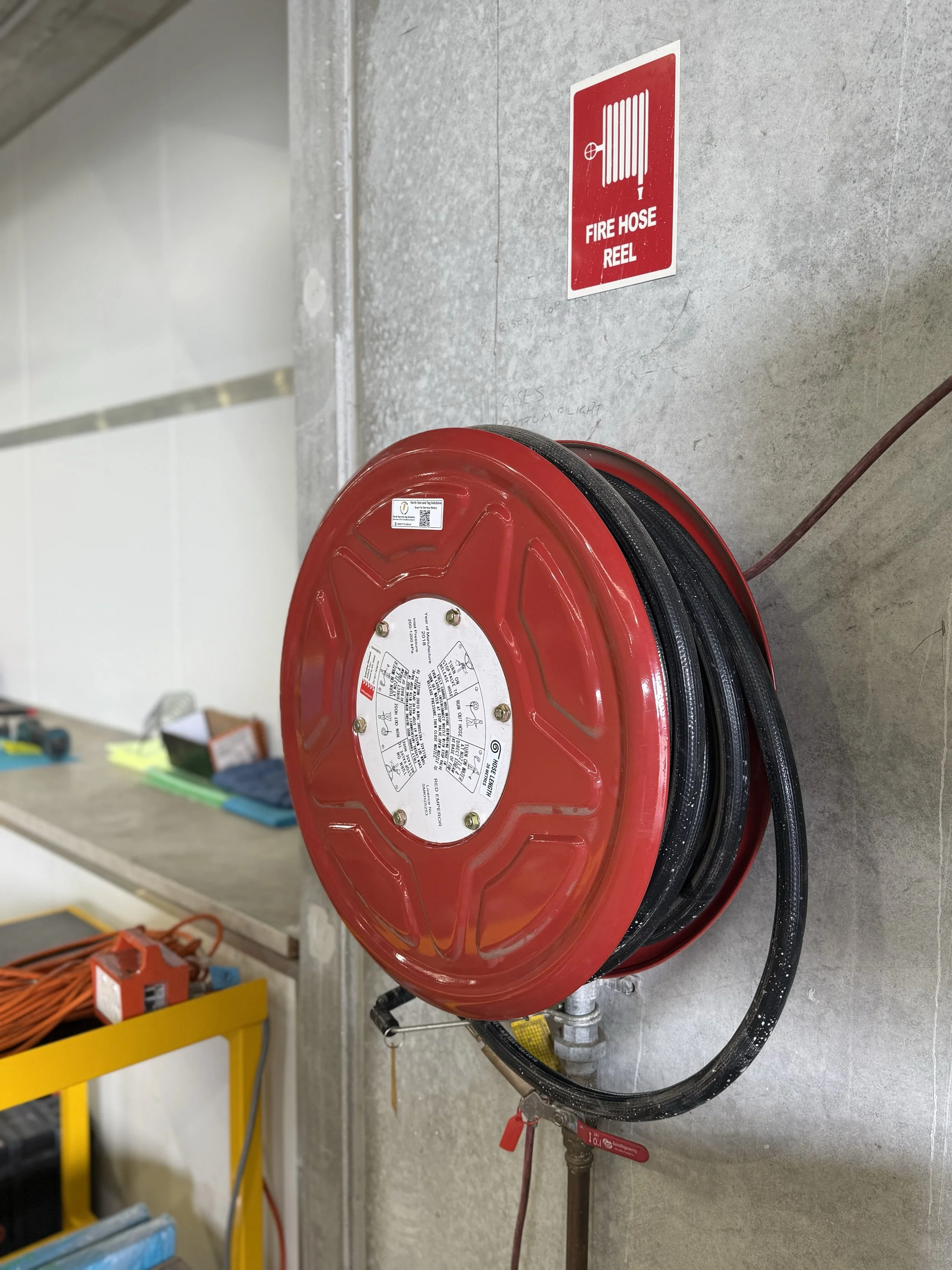 Fire Hose Reel tested by Perth Test and Tag Solutions PTTS