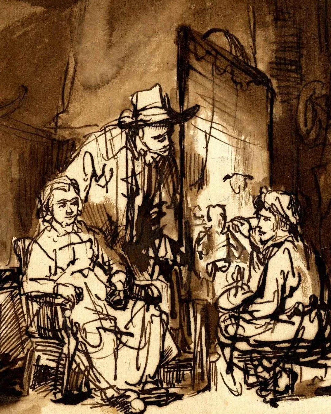 Two painters. One argument they have had a hundred times.

'Why do you never aim high enough?' Antonis wants the king, the court, the causeway. Henry wants to get home to Exeter alive.

Antonis is not wrong. Hardship IS the reason to aim higher. But 