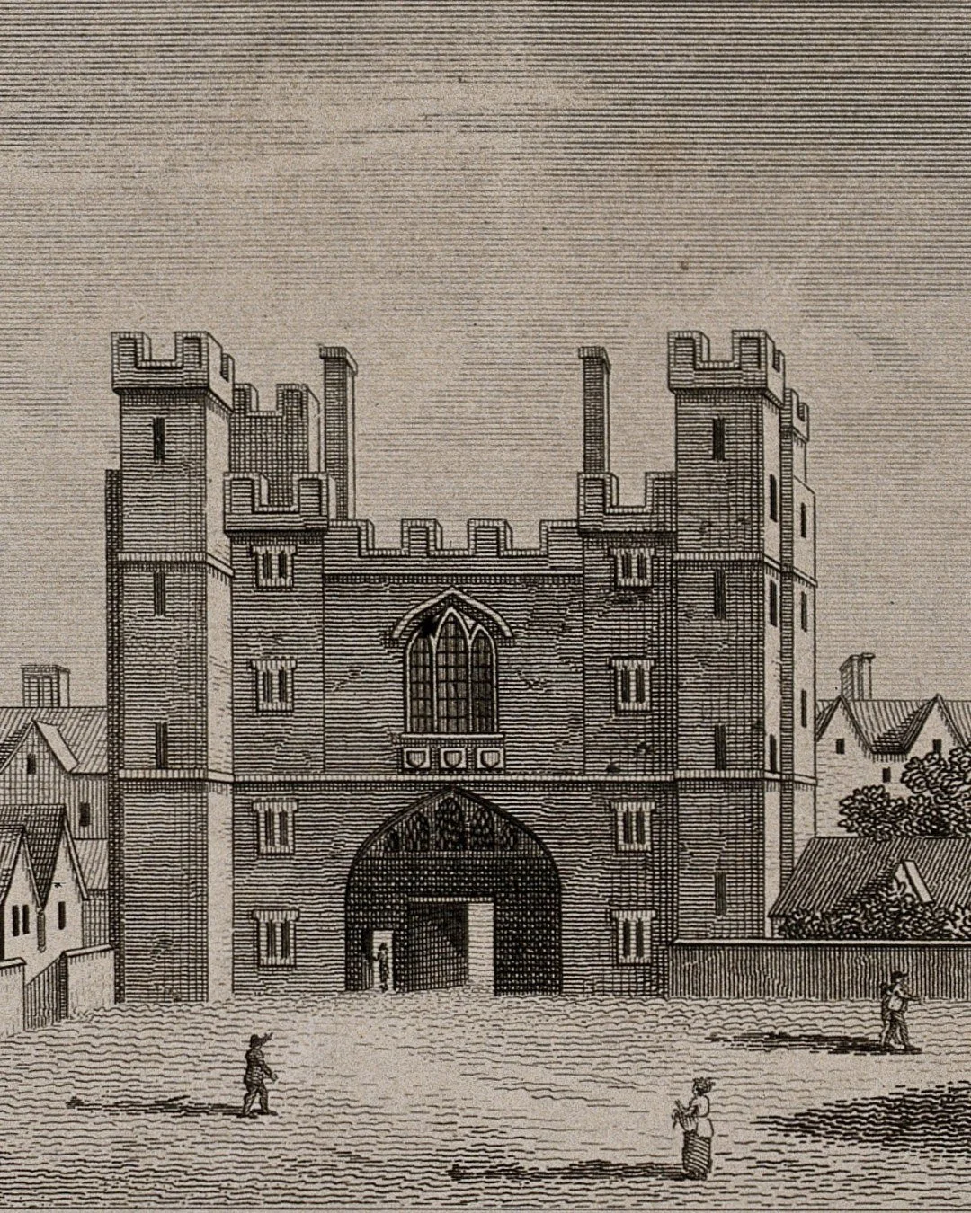 This is St John's Gate in Clerkenwell. The gate still stands; the cobbles still shine after rain.

In the winter of 1641, this was the edge of the city &mdash; just outside the guilds' reach, which made it the perfect place for a painter to run a stu