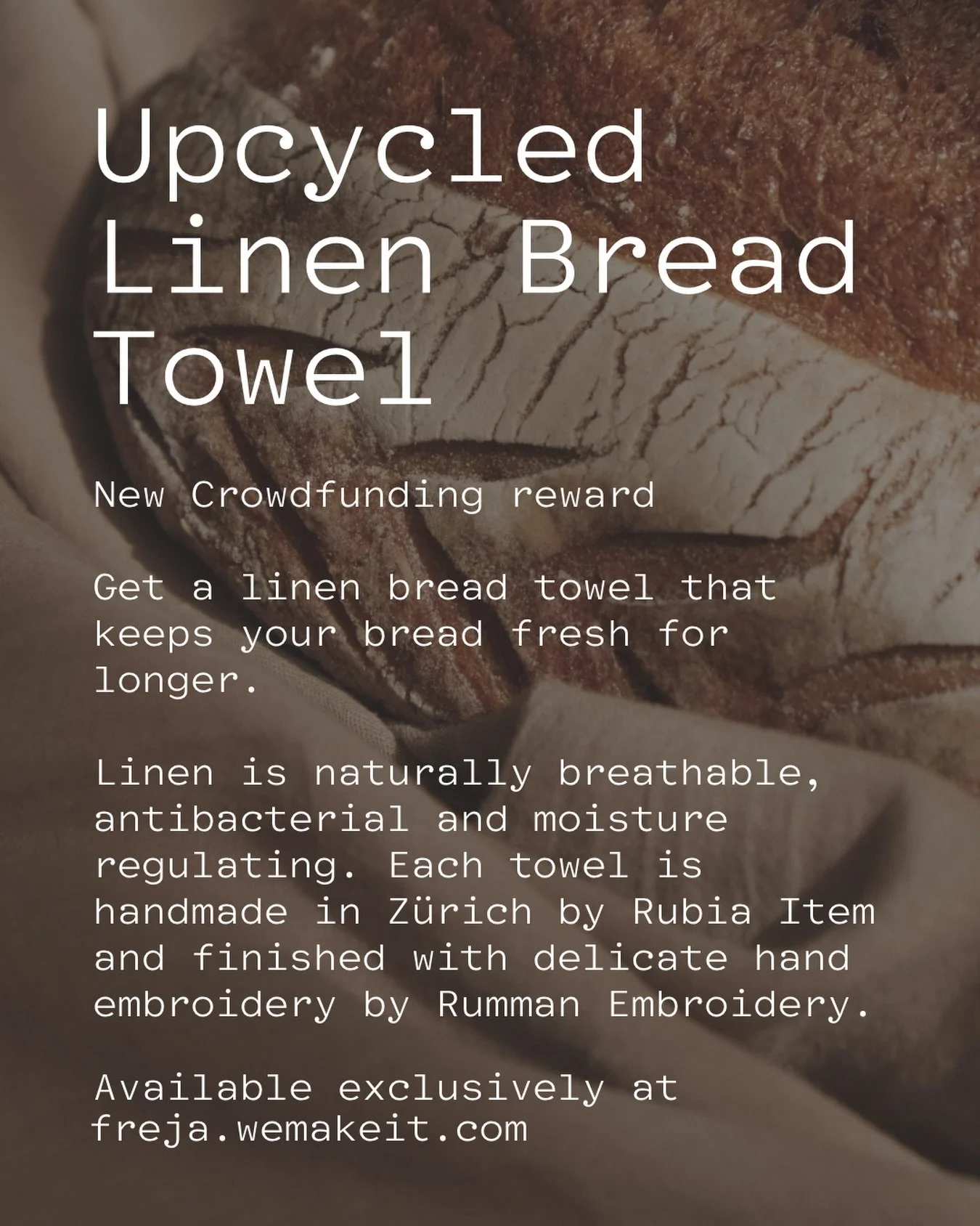 🚀 Freja Microbakery is raising funds to open a new sourdough bakery in Z&uuml;rich Nord and this reward supports the project.

The campaign is close to the finish line with only 6 days left. Support the stretch goal with special limited edition rewa