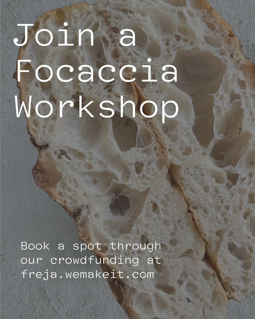 New workshop released for our crowdfunding!! 

Join our Sourdough Focaccia Workshop and learn how to mix the dough dimple it properly and top it with your choice of seasonal vegetables herbs or traditional Lebanese zaatar. You will take home your own