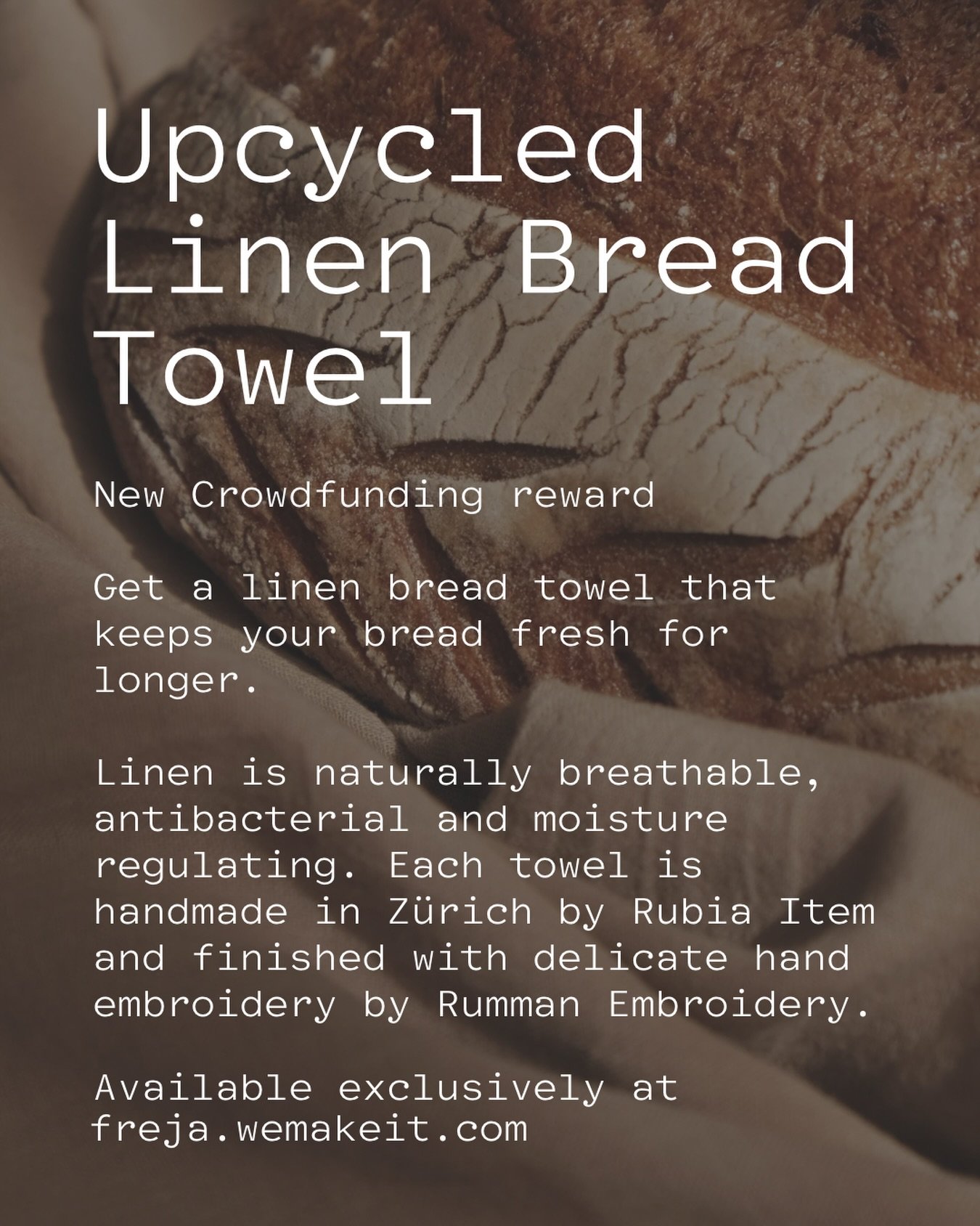 🚀 Freja Microbakery is raising funds to open a new sourdough bakery in Z&uuml;rich Nord and this reward supports the project.

The campaign is close to the finish line with only 6 days left. Support the stretch goal with special limited edition rewa