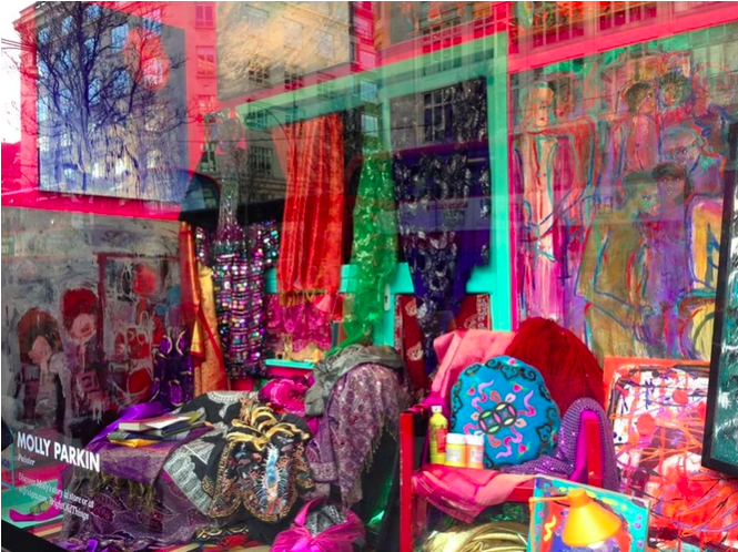 Signature Art Prize Judge Molly Parkin Featured in Selfridges Oxford Street Window!