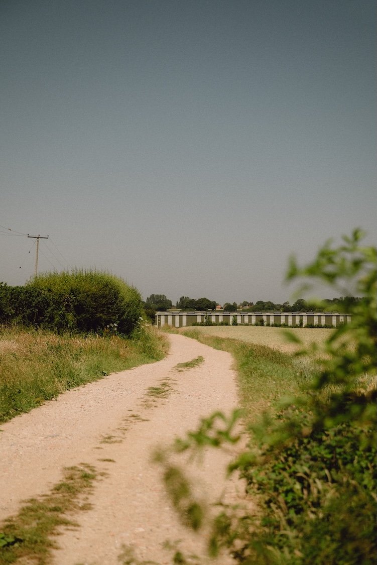 Driveway that leads to our manufactory on a farm in the South Downs.