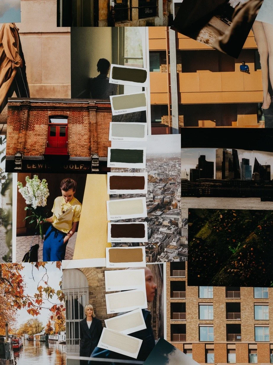 Moodboard that inspired the I am/not an Island breathable paint collection.