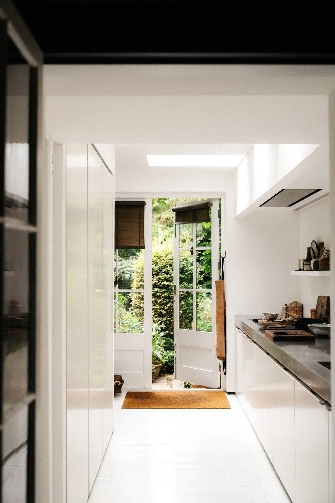 Nigel Slater's kitchen painted in Foundation, our simplest white paint colour.