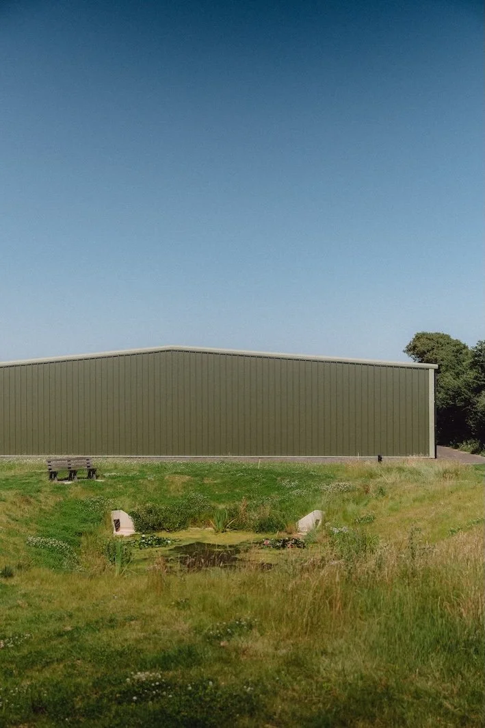 Exterior view of our manufactory in the South Downs..