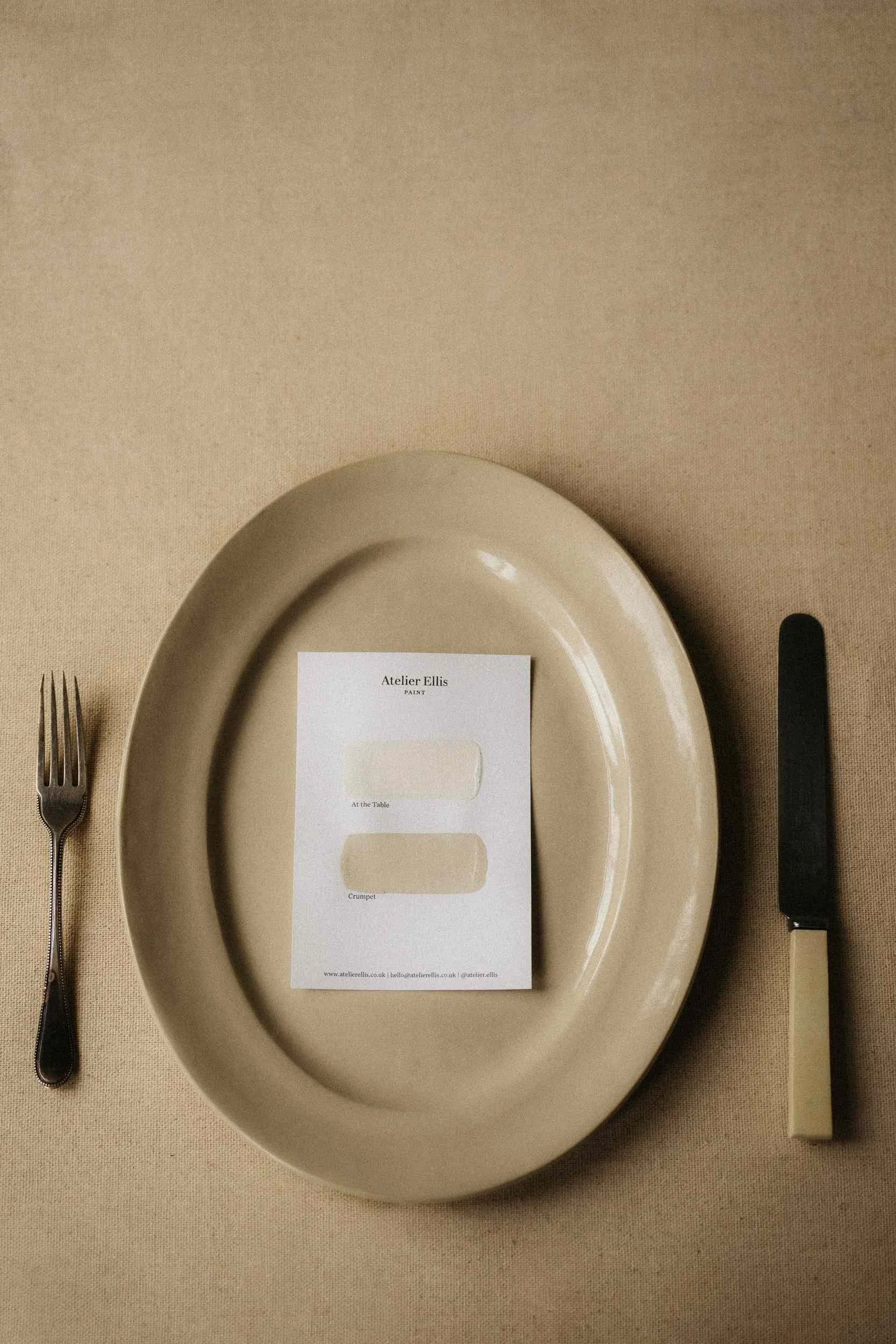 Atelier Ellis' At The Table and Crumpet, two comforting warm colours, served on a plate. (Copy)