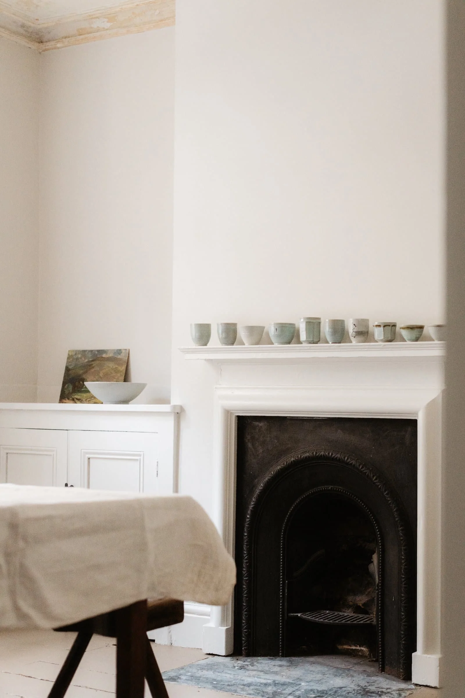 Wall, cupboard and chimneypiece painted in our True Matt Emulsion finish, which offers a 3% sheen level.