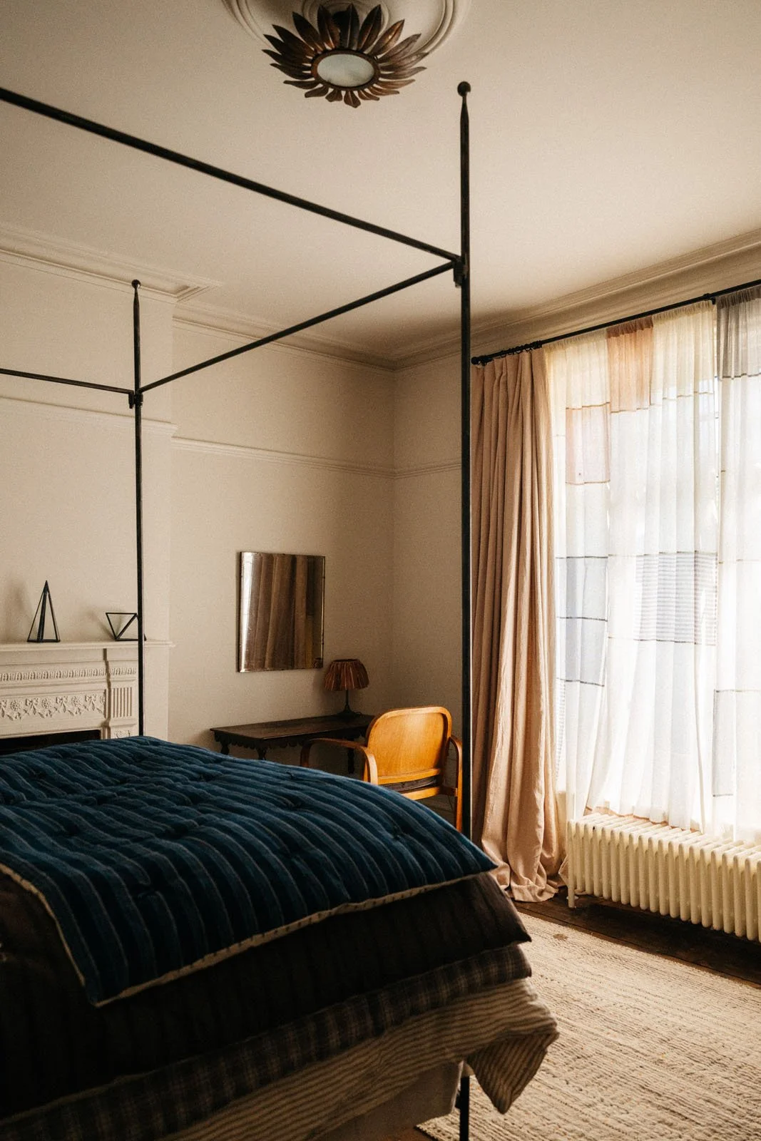 Bedroom room at 'The Grove', Merchant & Mills' sewing residency,  painted in Atelier Ellis Milk.