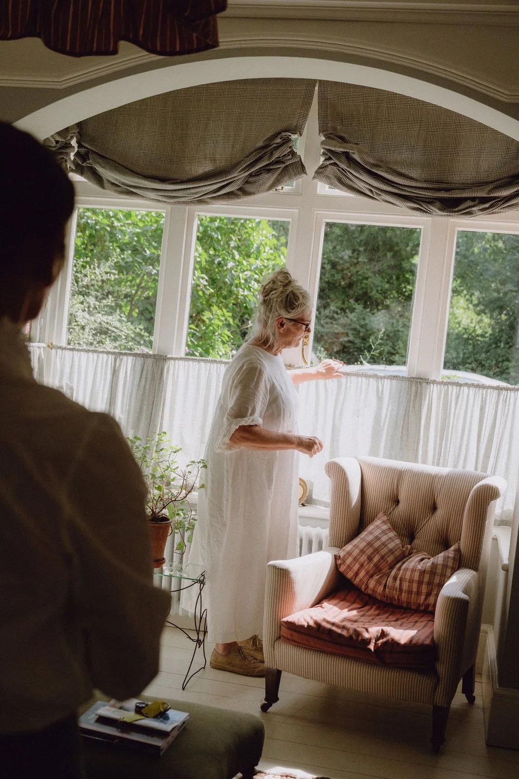 Merchant & Mills founder Carolyn Denham at 'The Grove', their sewing residency.