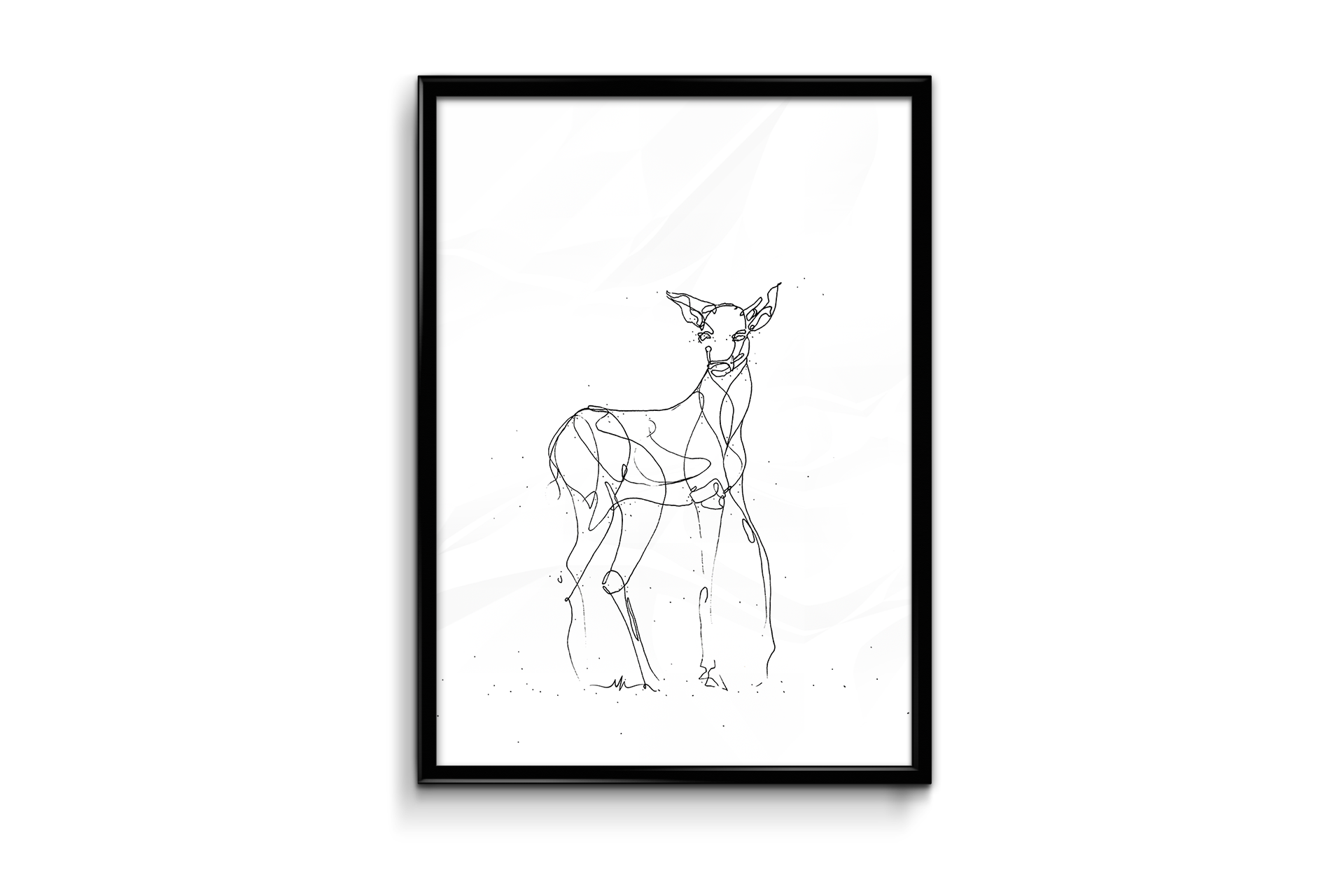Bambi.Lines.Print.Framed.png