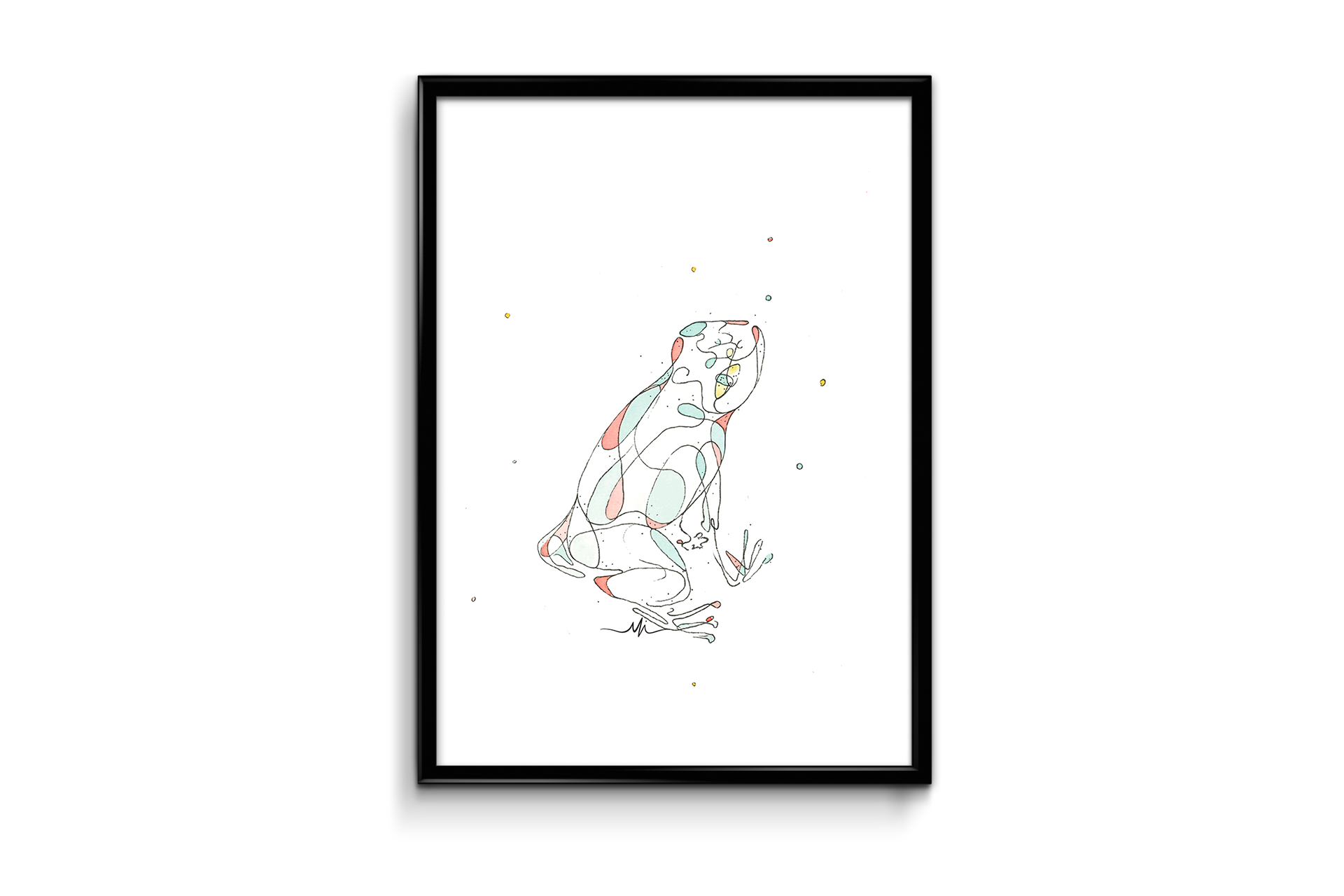 Illustration: "Frog" framed art print 