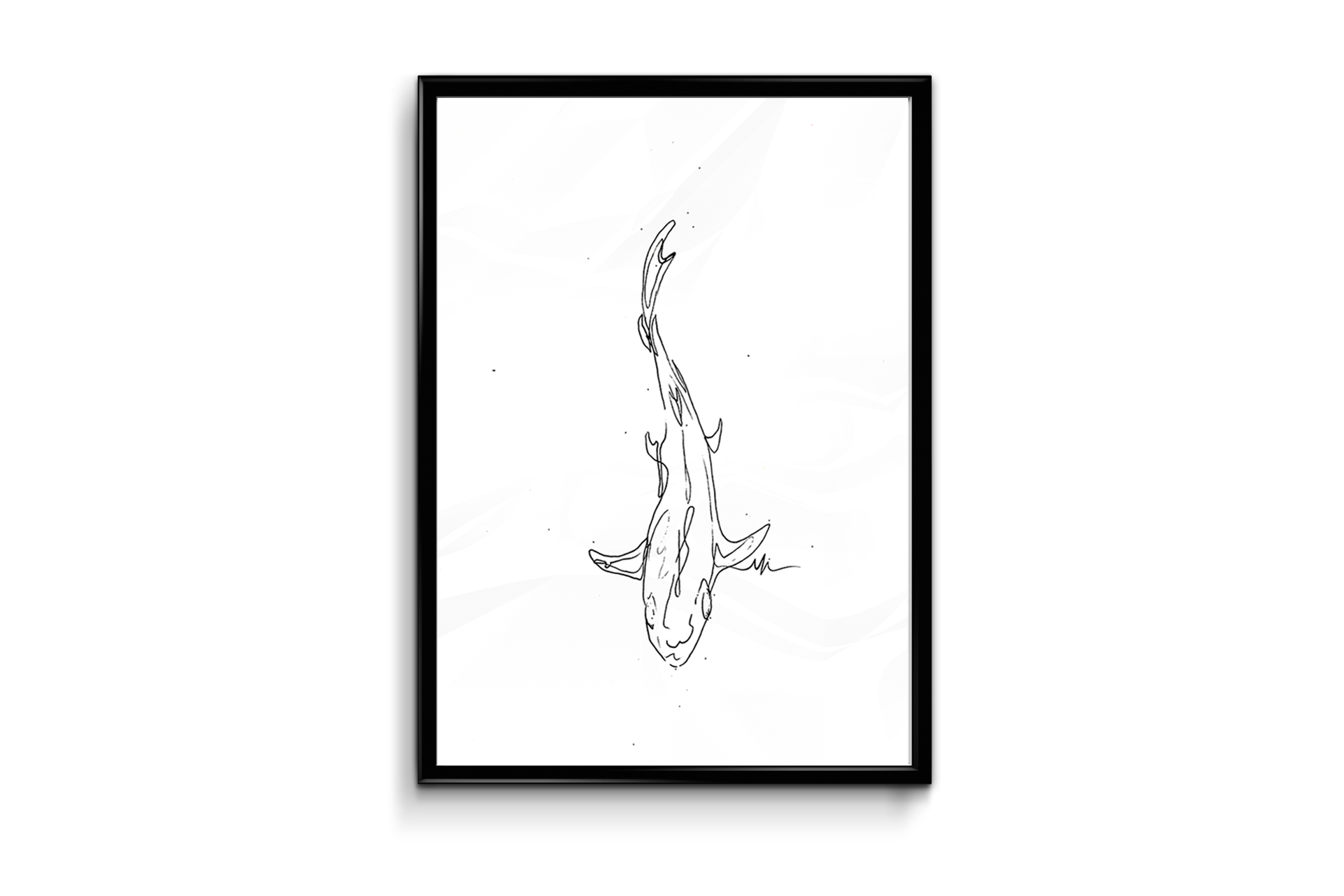 Illustration: "Fish" art framed print 