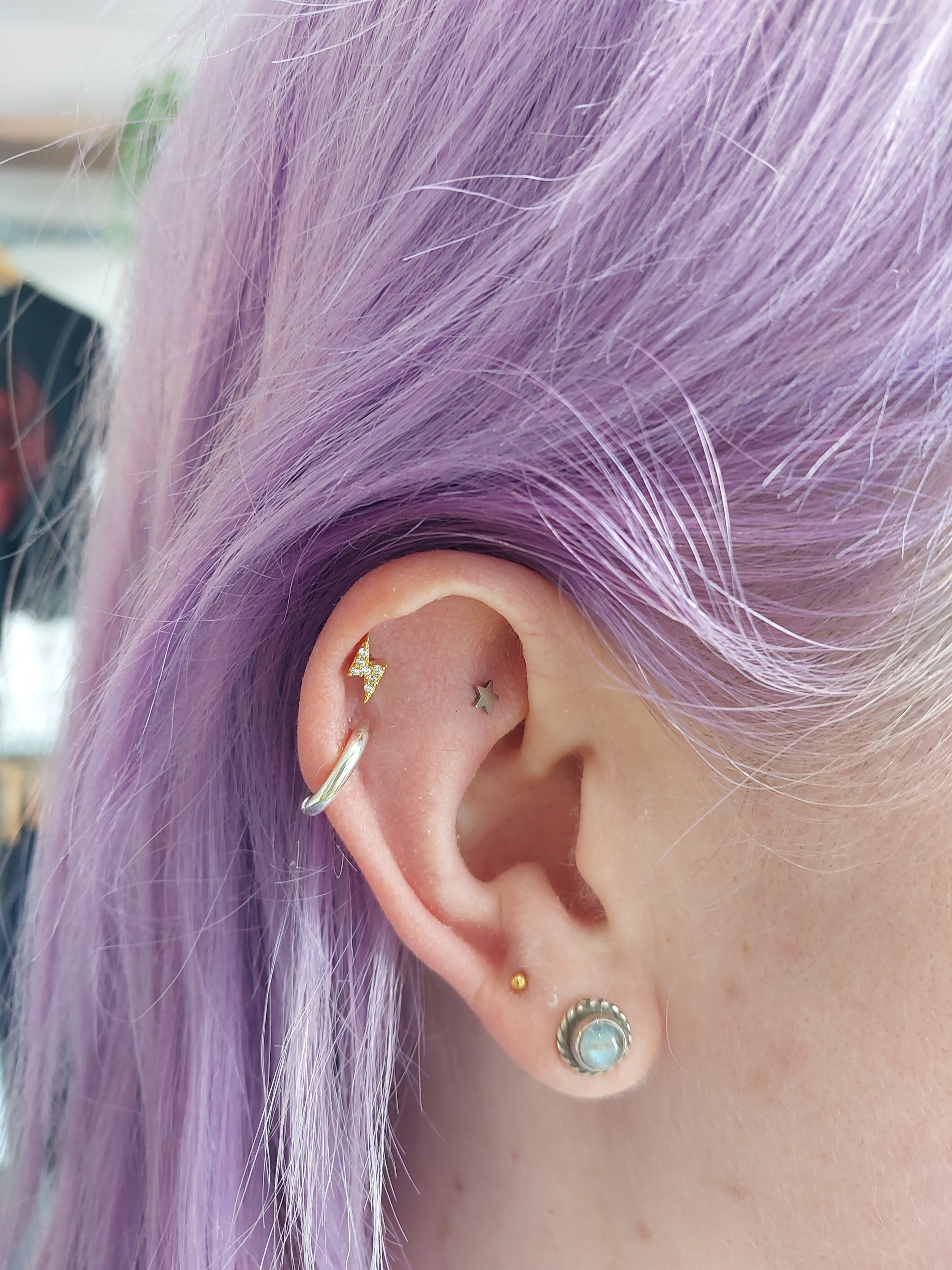 With Genevieve Piercings curated ear piercing party sparkle specialist tooth Jewels jewellery styling laser kings ship tattoo Southsea Portsmouth tattoo kingsshiptattoo femalepiercer piercings with genevieve curated ear specialist piercings multiple