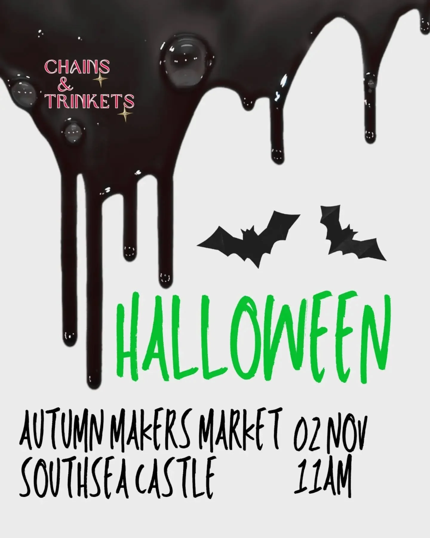 Chains ⛓️ &amp; Trinkets ✨️ @withgenevieve_kingsship 

The necklace charm bar will be at #autumnmakersmarket @southseacastle Sunday 2nd of November. 

Come and join me to make jewellery as unique as you are, with over 200 charms to choose from, you'l