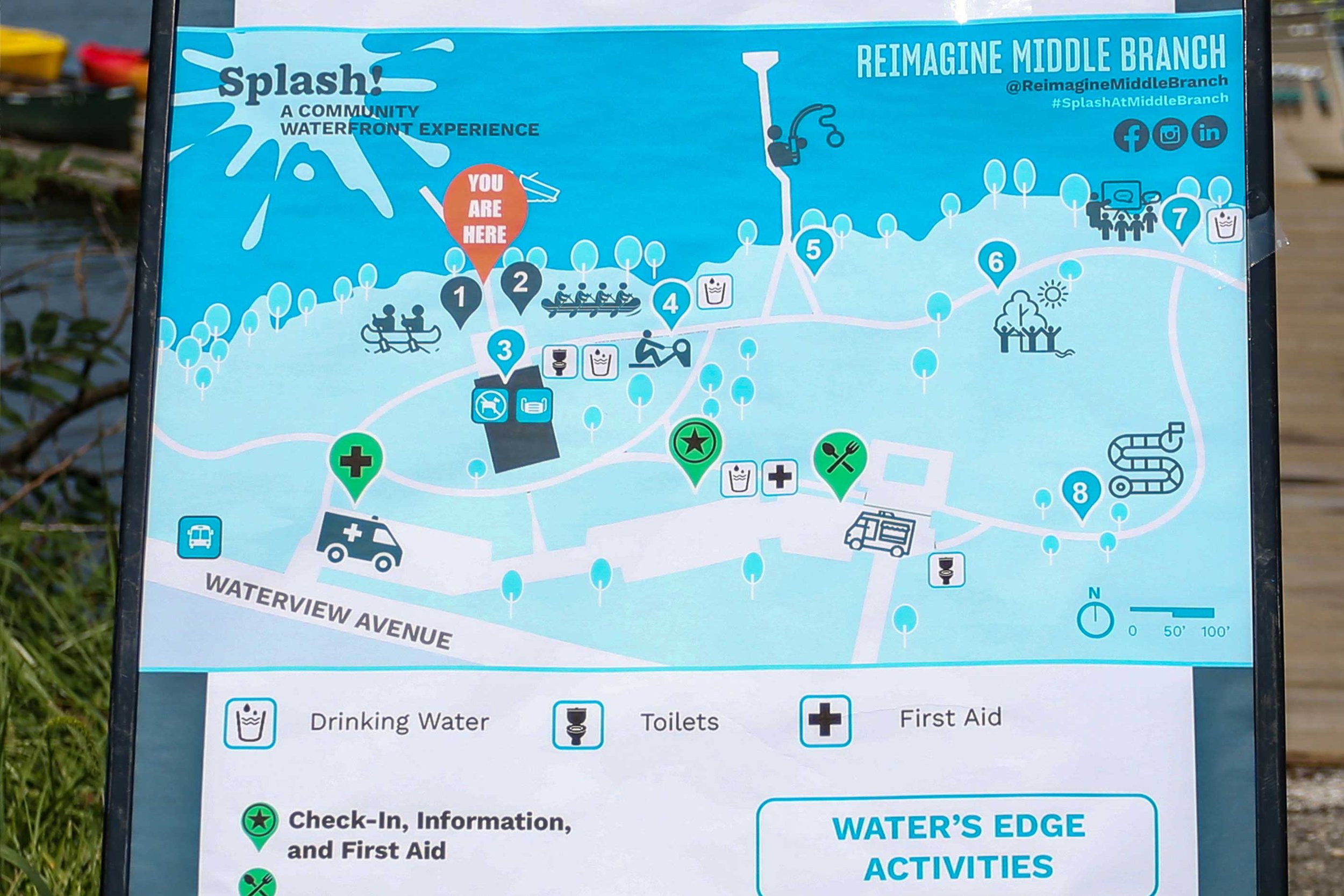  Map of event showing different activities 