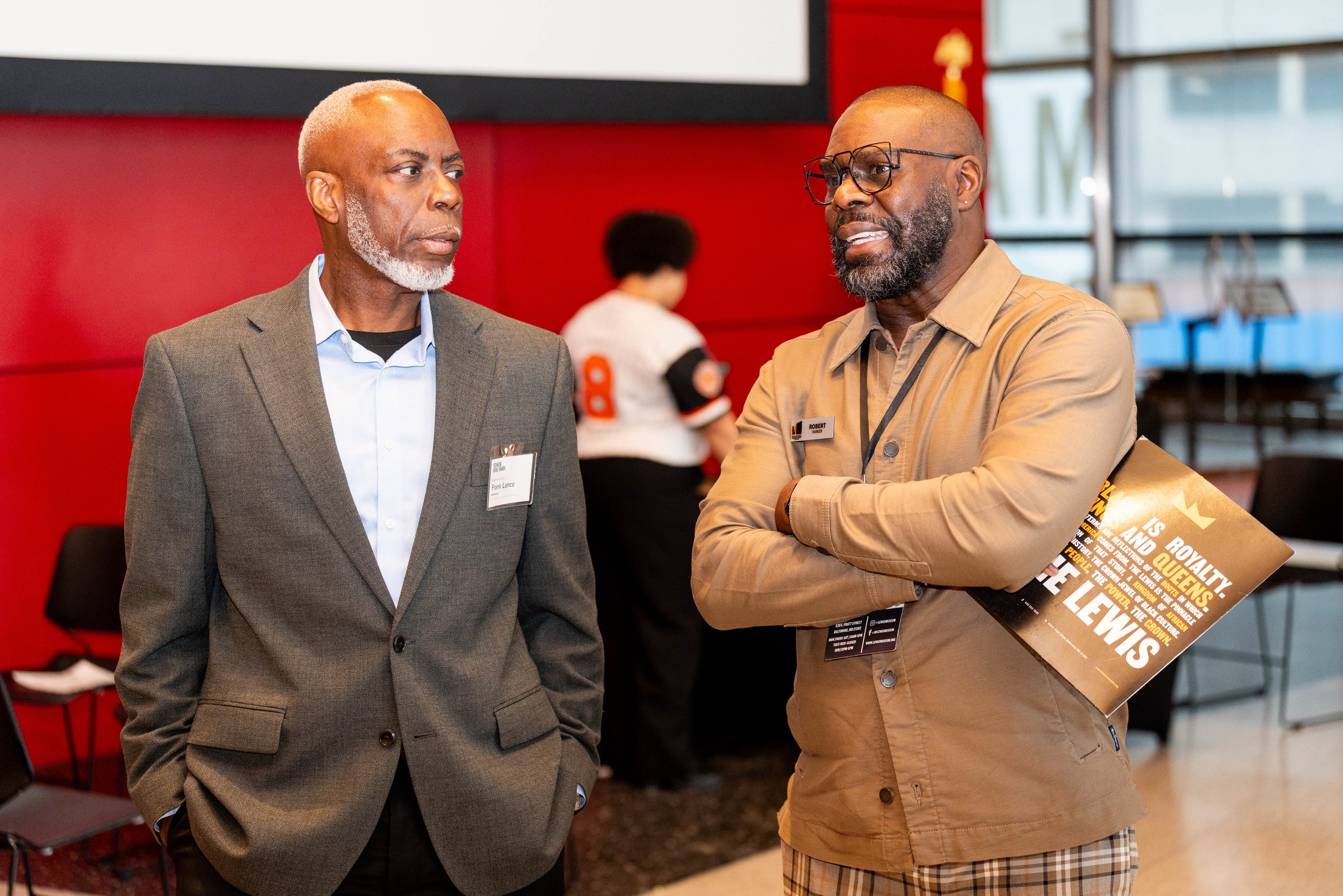   (L) Frank Lance, CEO Parks &amp; People, stands with (R) Robert Parker,  Director of Interpretation, Visitor Experiences &amp; Education for The Lewis Museum.  
