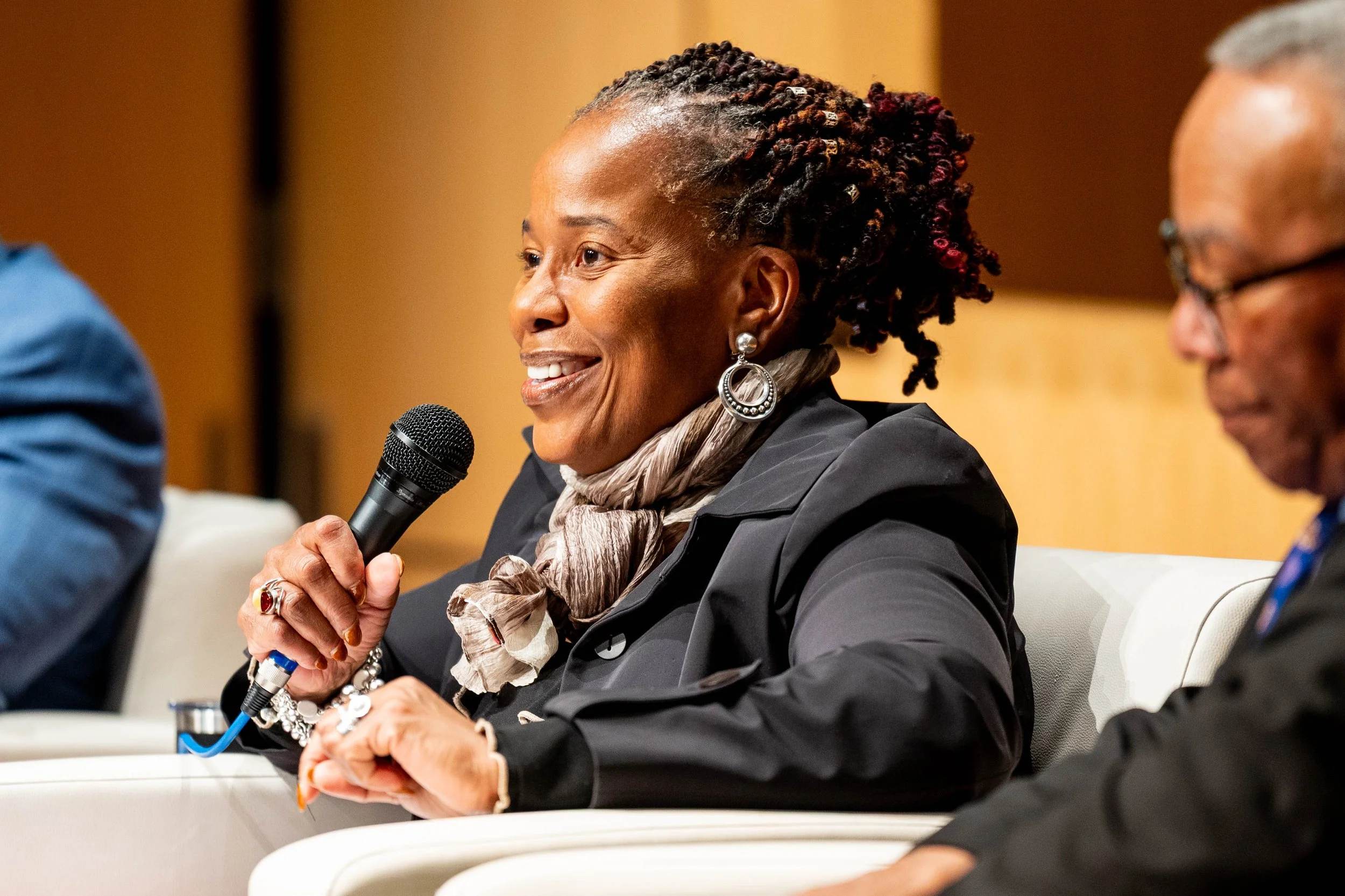  Kaye Wise Whitehead, PhD, moderates the panel event.  