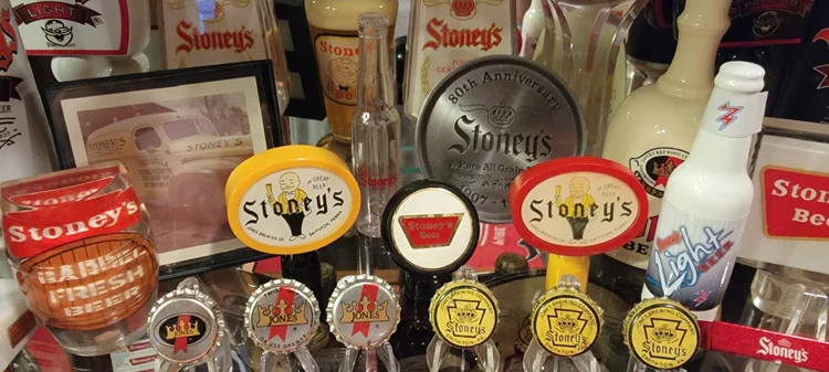 Collection of Stoney's tray, buttons, and tap markers