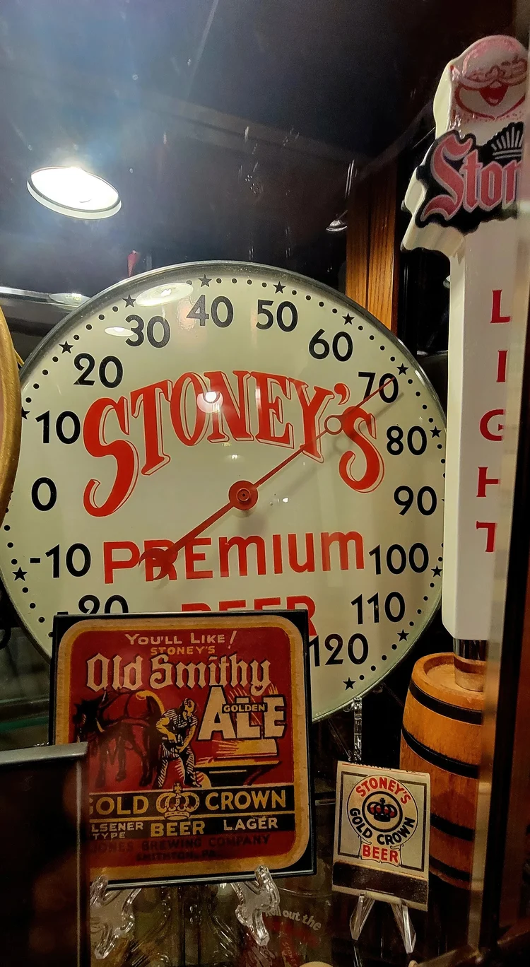 Vintage Stoney's Premium thermometer sign