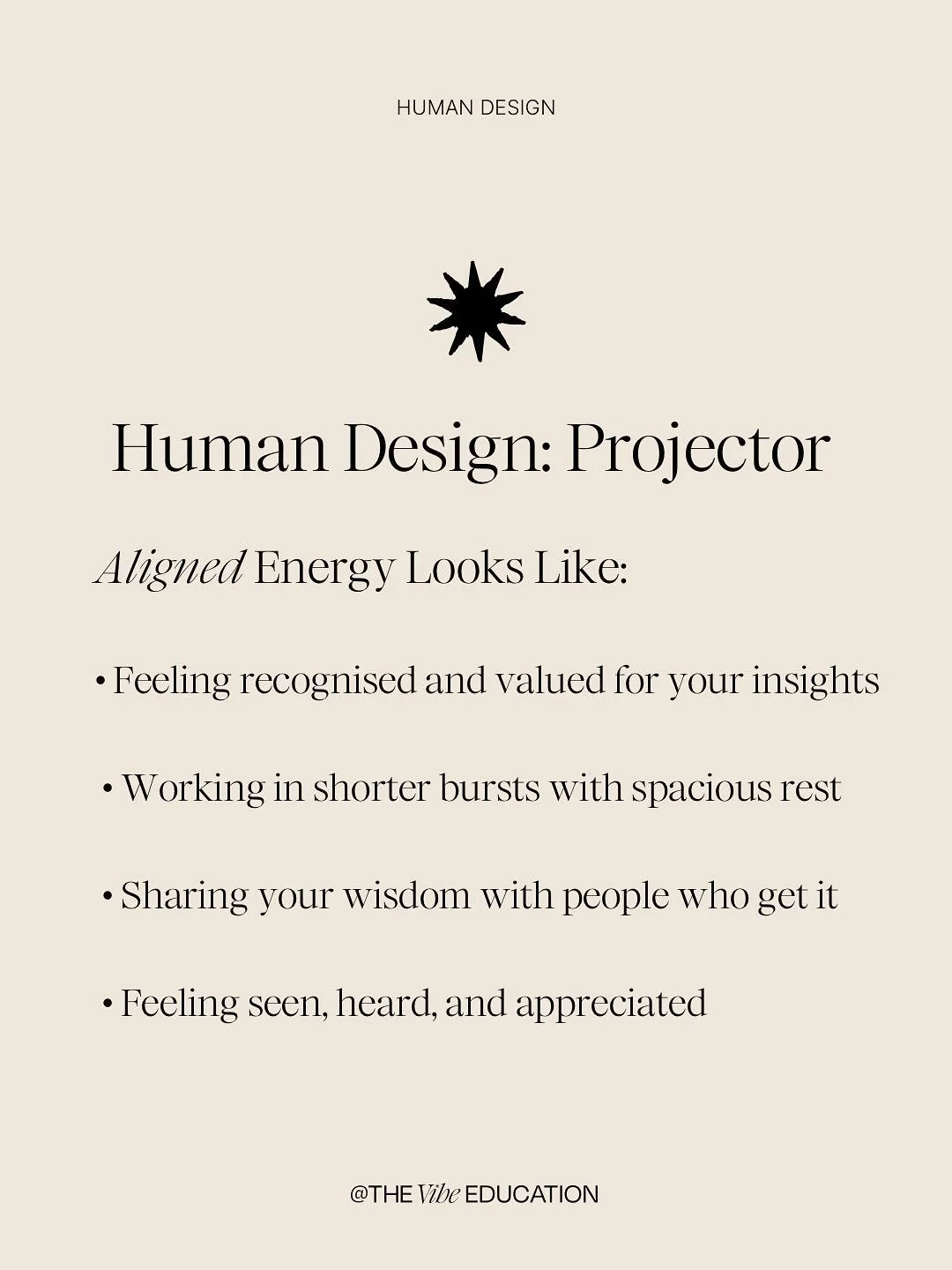 SCROLL TO SEE WHEN YOU&rsquo;RE ENERGETICALLY MISALIGNED AS A PROJECTOR 👀

When you understand your Human Design energy type, you can use your misalignment triggers to help you come back into alignment👏🏻

Let me explain👇🏻

Misalignment isn&rsquo
