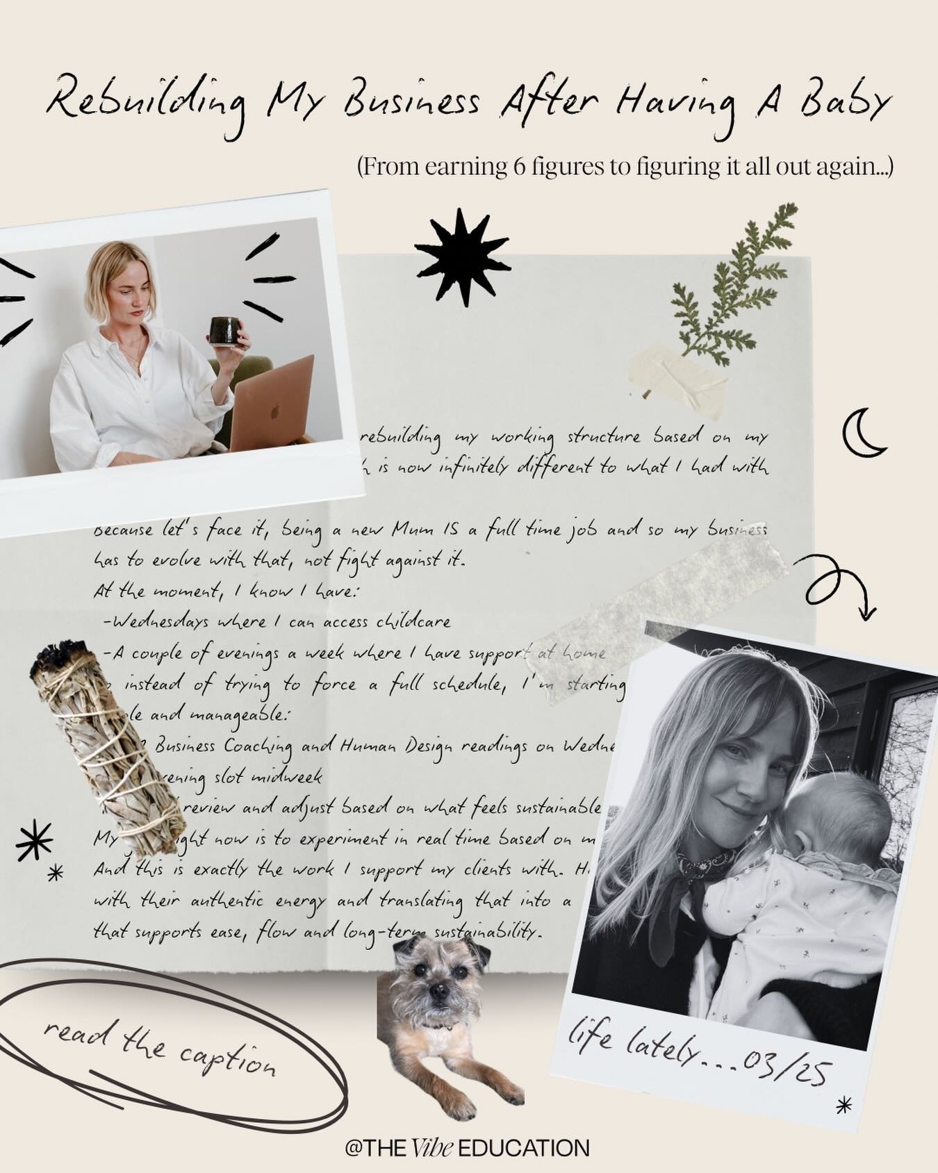 FIRST THINGS FIRST👇🏻(read for my business dear diary)

The first thing I&rsquo;m doing to rebuild my business after having a baby is assessing my working structure based on my actual energy and capacity which is now infinitely different to what I h