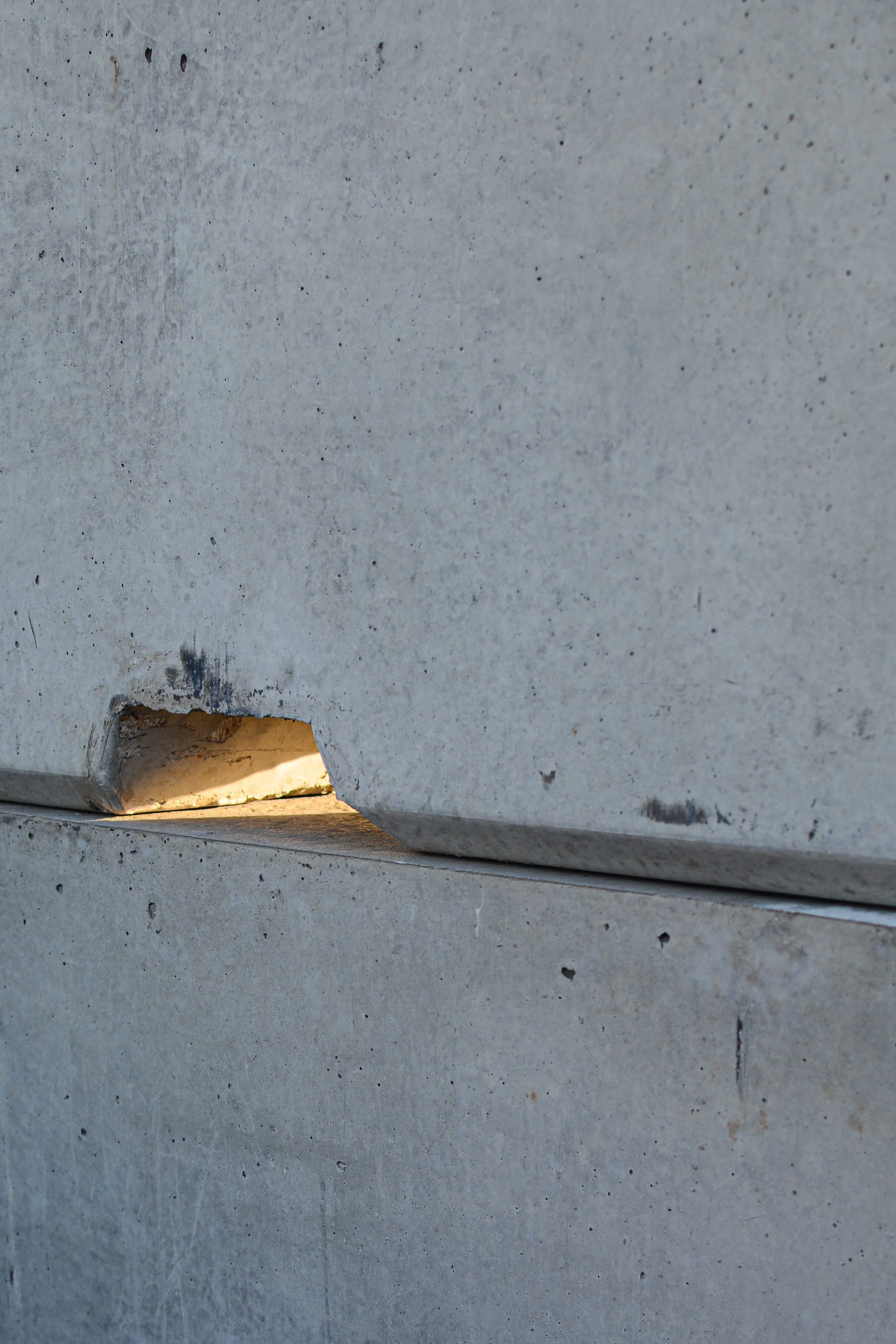 Light spilling through potting bay