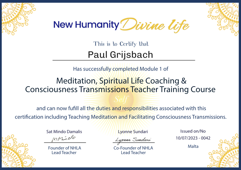 Leraar in Meditatie en Spirituele Levens-coaching: De inhoud!