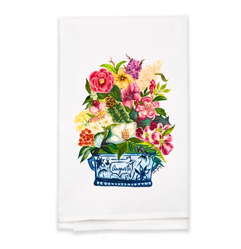 Pre-sale Augusta Floral Arrangement tea towels