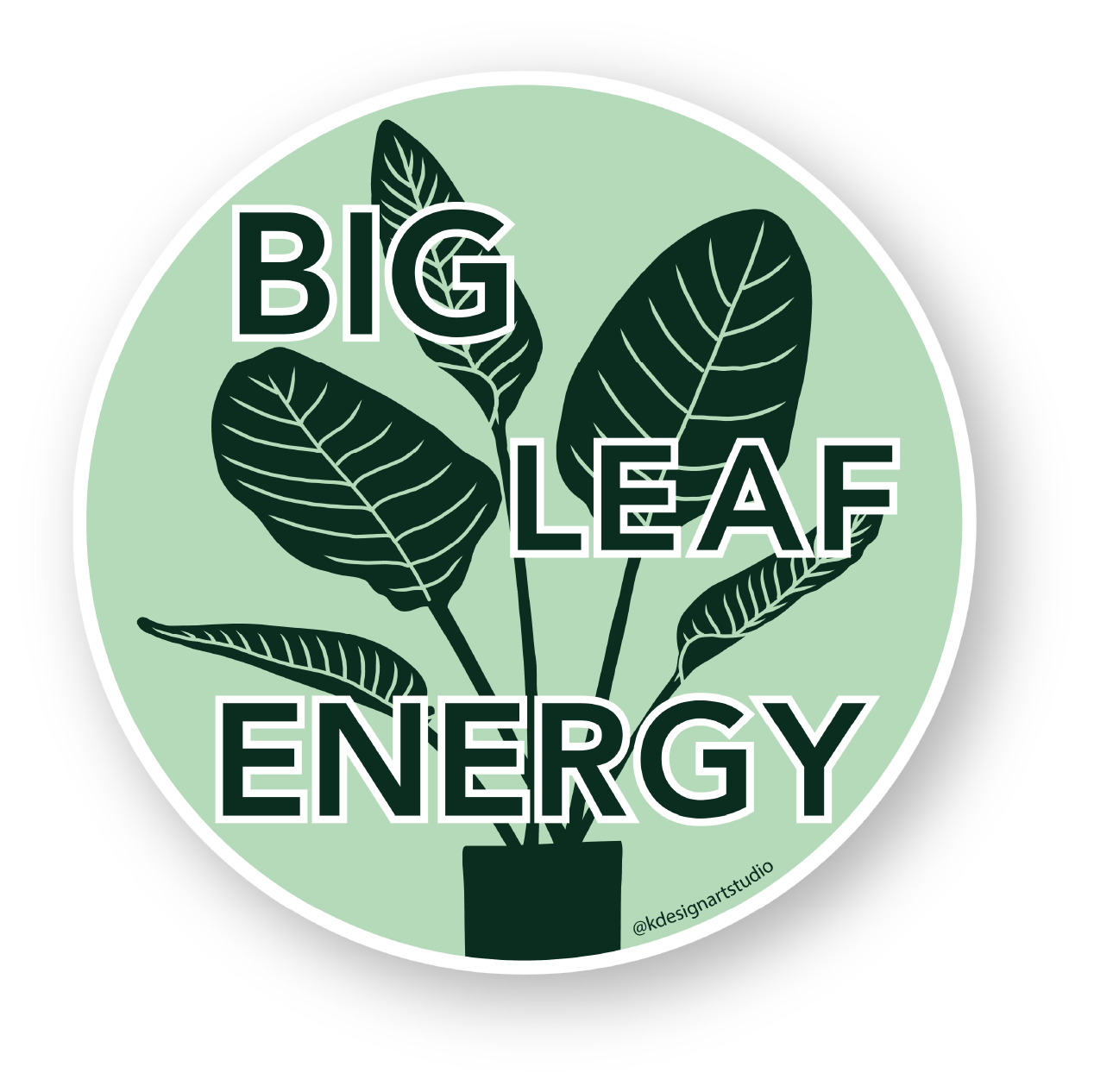 Big Leaf Energy Sticker