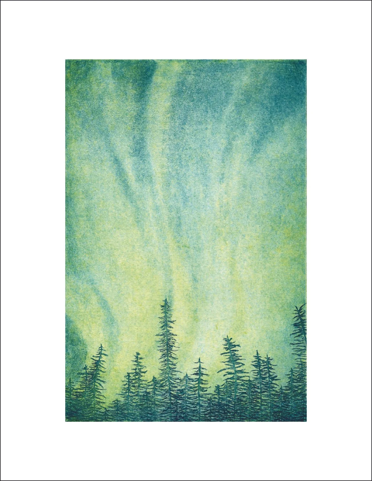 Lights in the Sky
Dual plate copper etching
2019