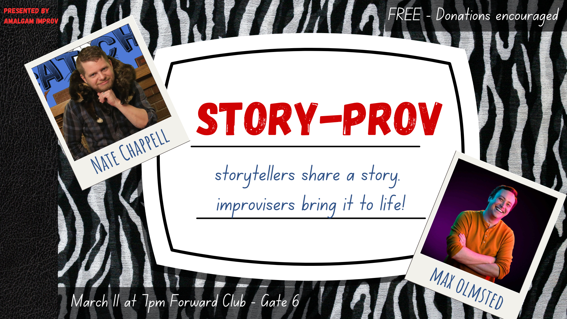 Amalgam Improv Presents: Story-prov: Where Stories Meet Improv Comedy!