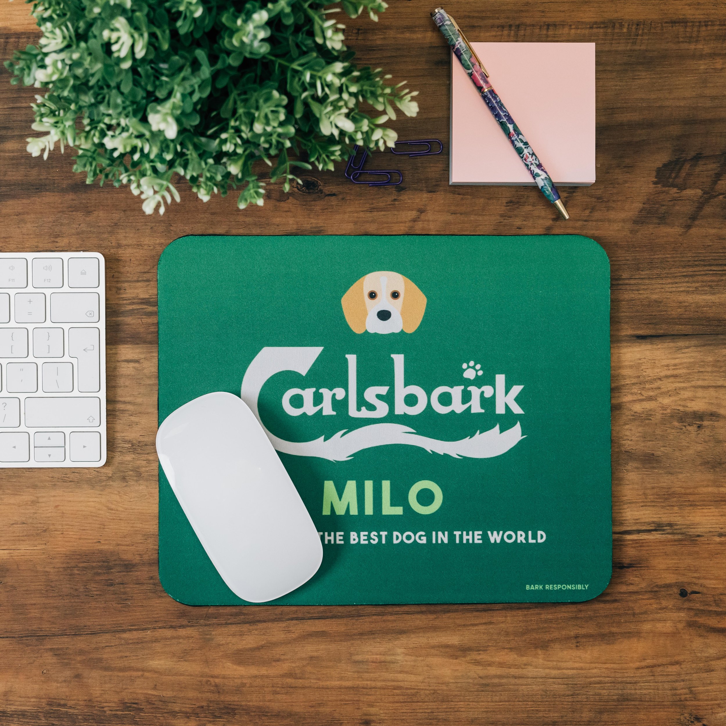 Carlsbark: Personalised Dog Mouse Mat