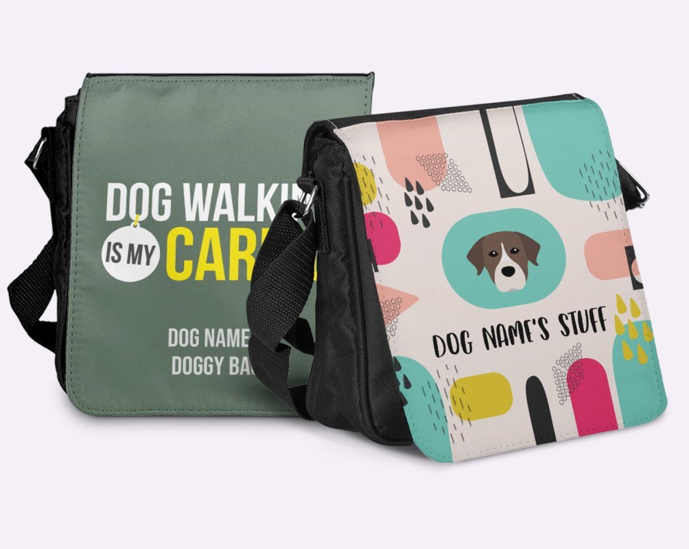 dog walking accessories, dog walking bag, dog bag, stylish dog bag, personalised dog walking bag, stylish dog walk bag