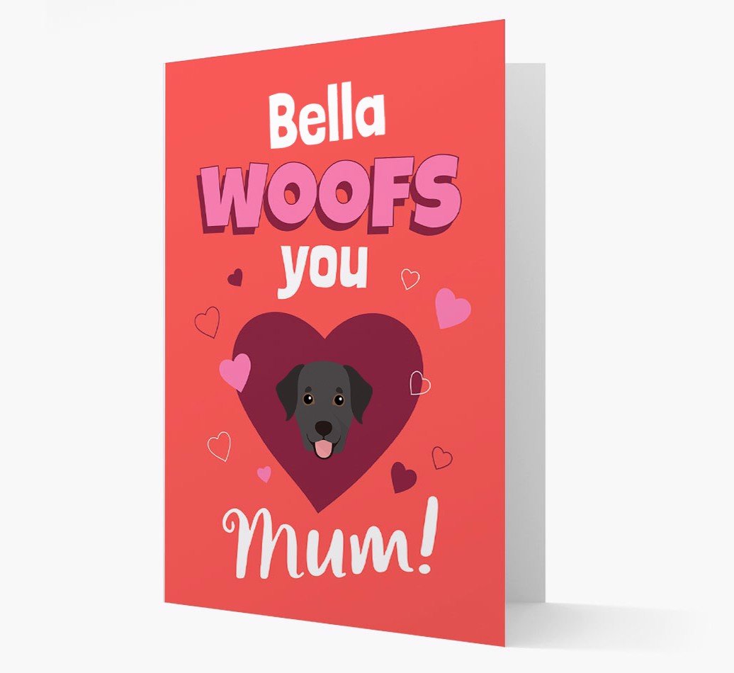 Dog mum gifts, gifts for dog mums, personalised gifts for dog mum, Mother’s Day card