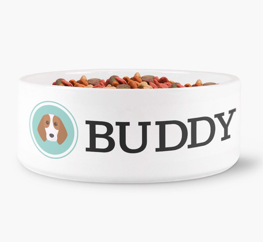 personalised dog bowl, dog food bowl, ceramic dog bowl, ceramic dog food bowl