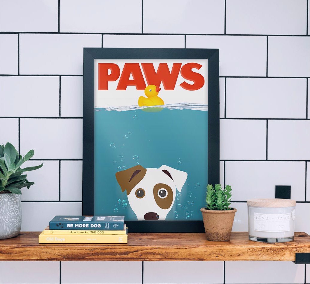 paws personalised dog print wall art
