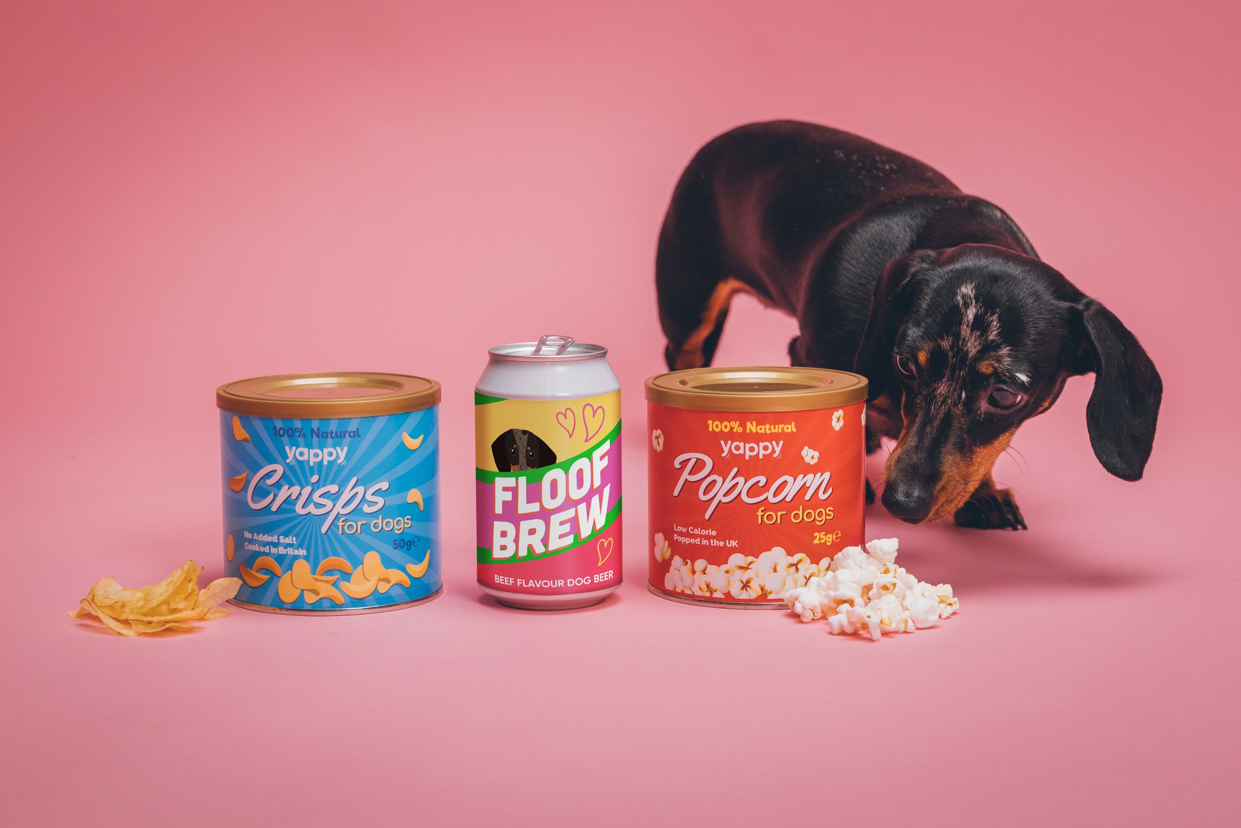 dog snacks, fun dog snacks, dog popcorn, dog beer, dog crisps, personalised dog beer