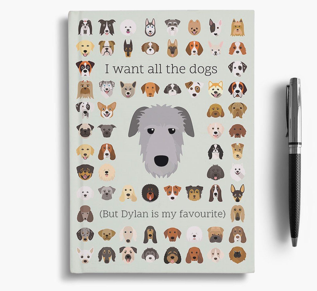 dog notebook, personalised dog notebook, dog planner, personalised dog planner, dog daily planner
