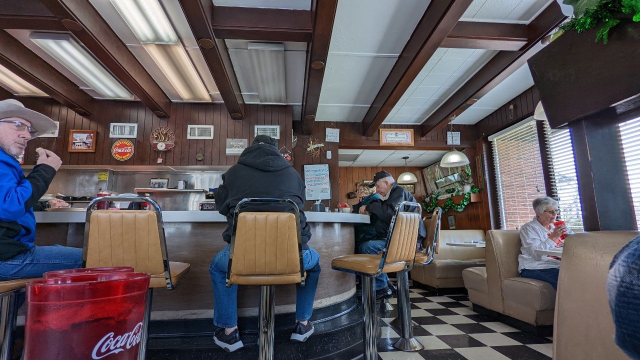 the Amherst Diner decor...