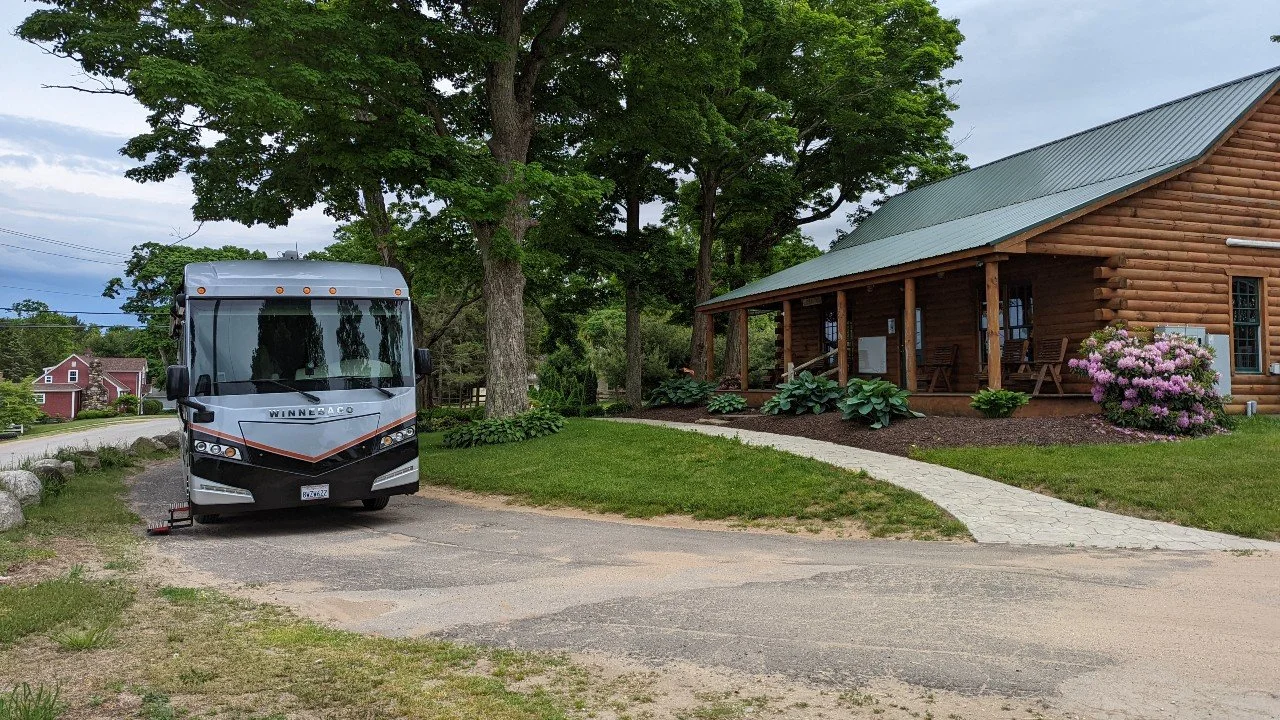 Our arrival at Grandview Campground and Cottages in Moodus, East Haddam, CT