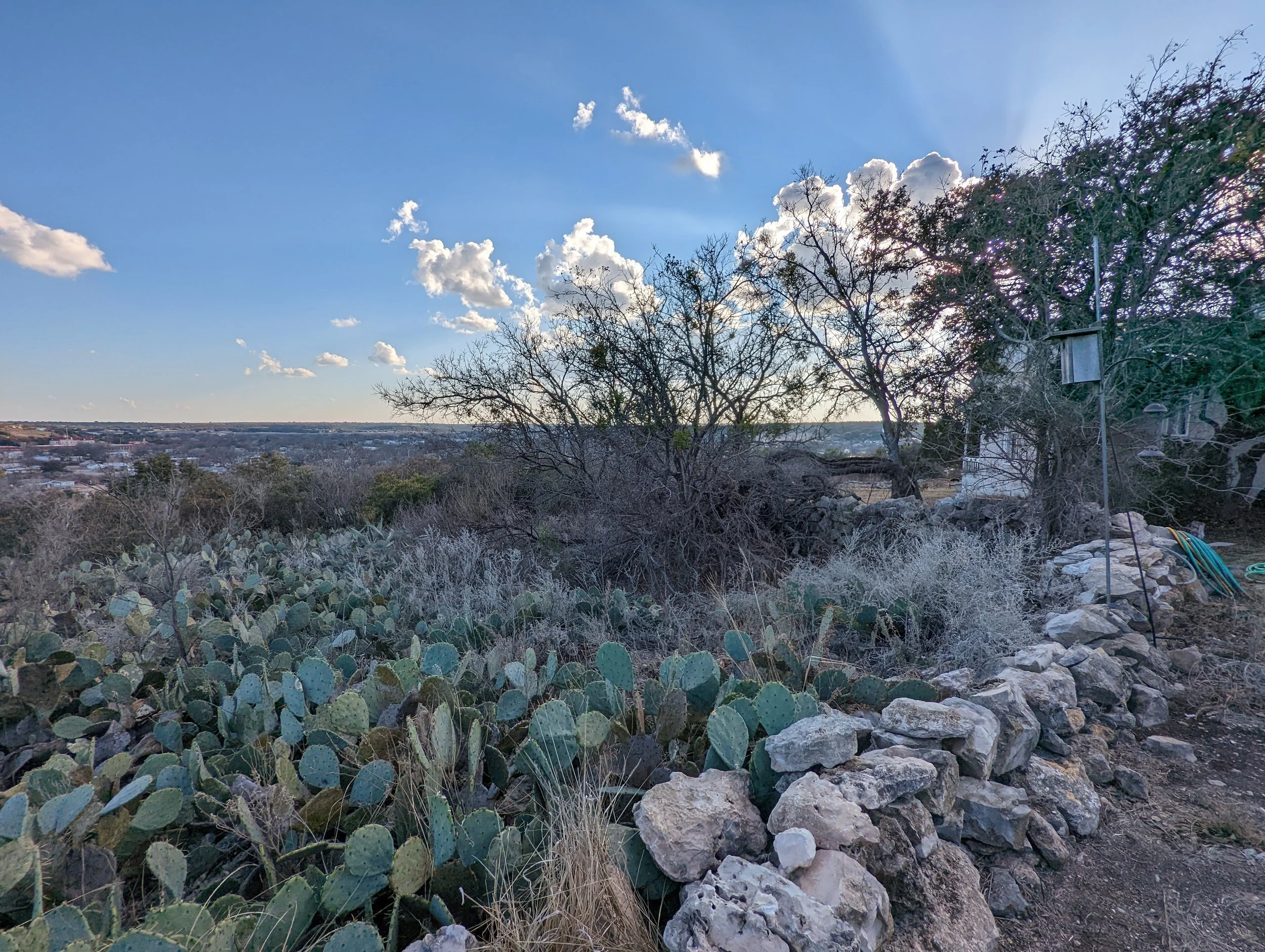 overlooking the town of Sonora TX
