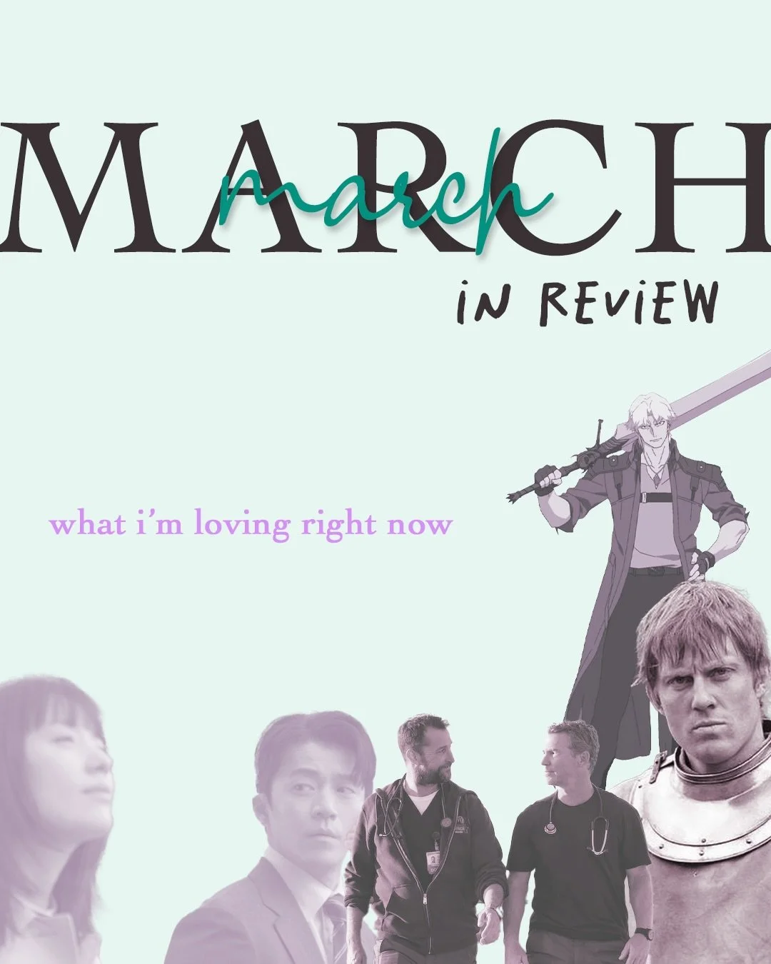 The stories I&rsquo;ve been obsessed with in March&hellip; actually kind of excited that these are all across the board in terms of tone and genre. 💕 I love anything that&rsquo;s well conceived and executed! 

Making these was so much fun&hellip; ma